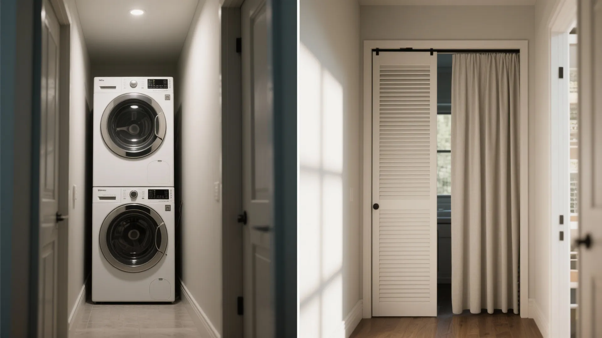 4. Hide appliances with sliding doors or curtain panels