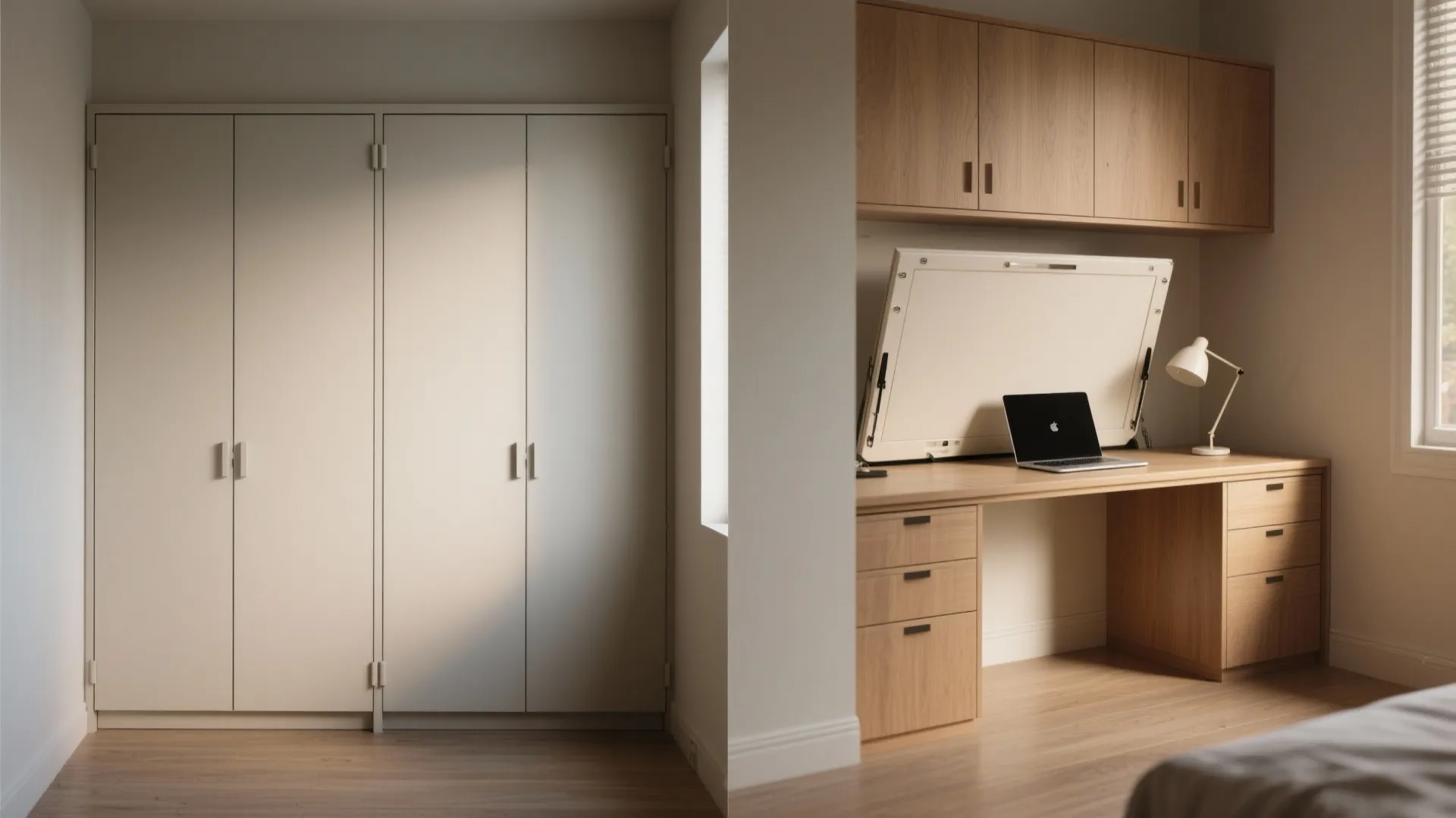 3. Hideaway Desk Inside Storage