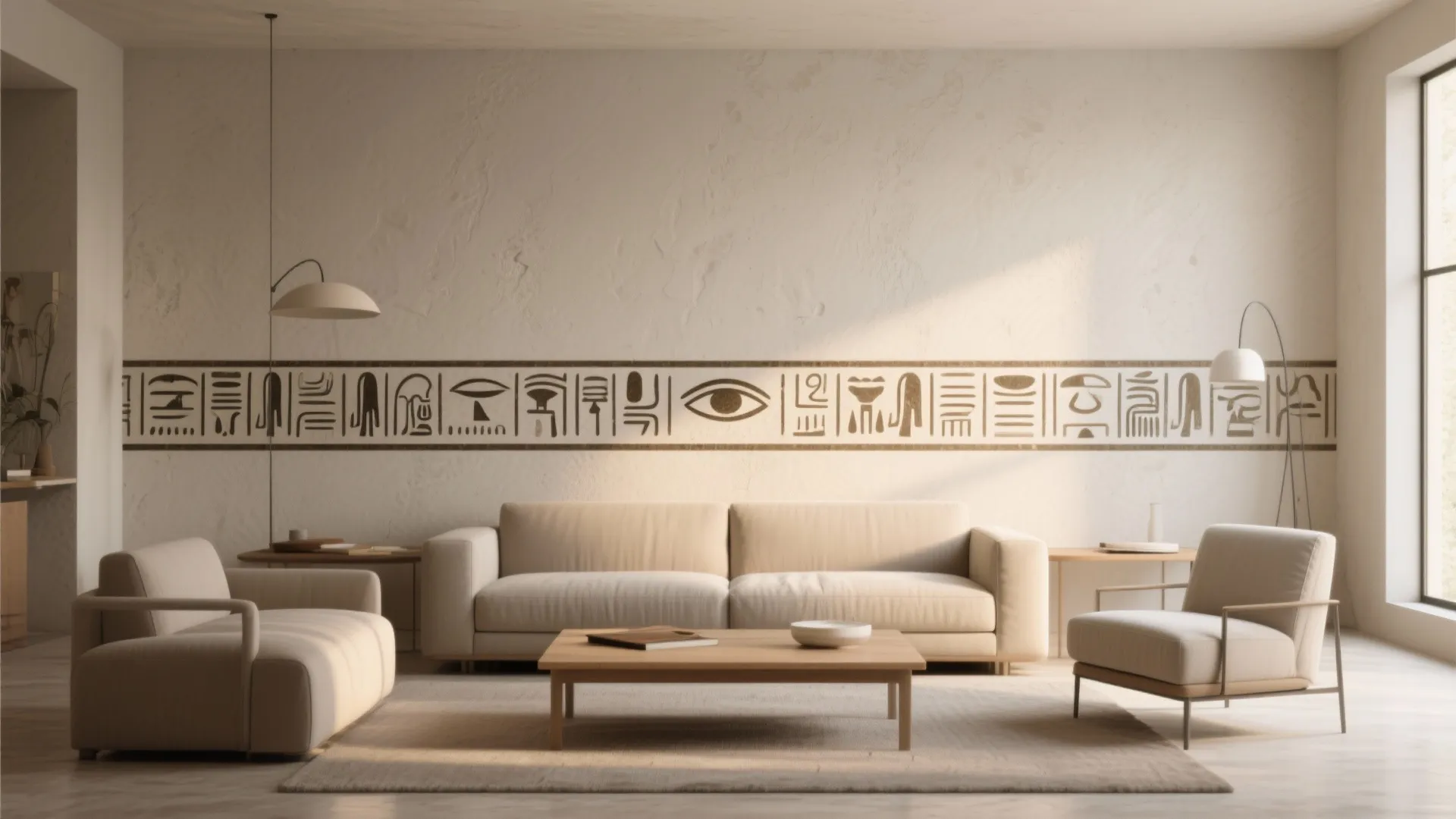 1. Hieroglyphic Accent Walls
