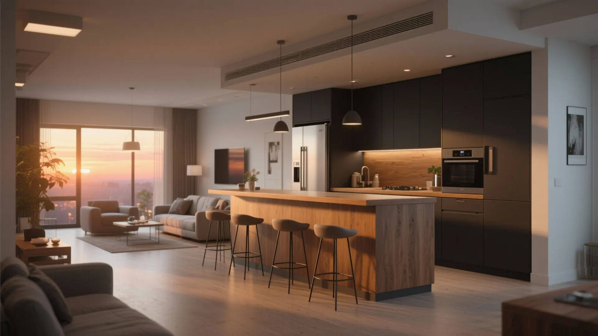 4. High Bar with Under-counter Appliances