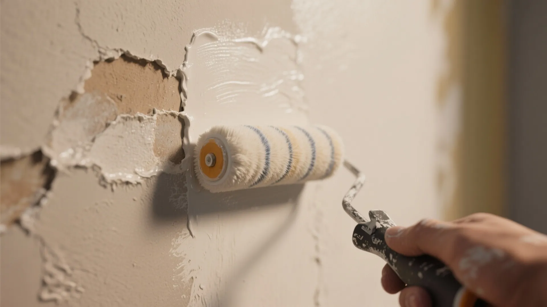 4. High-build primers to even out textured or patched walls