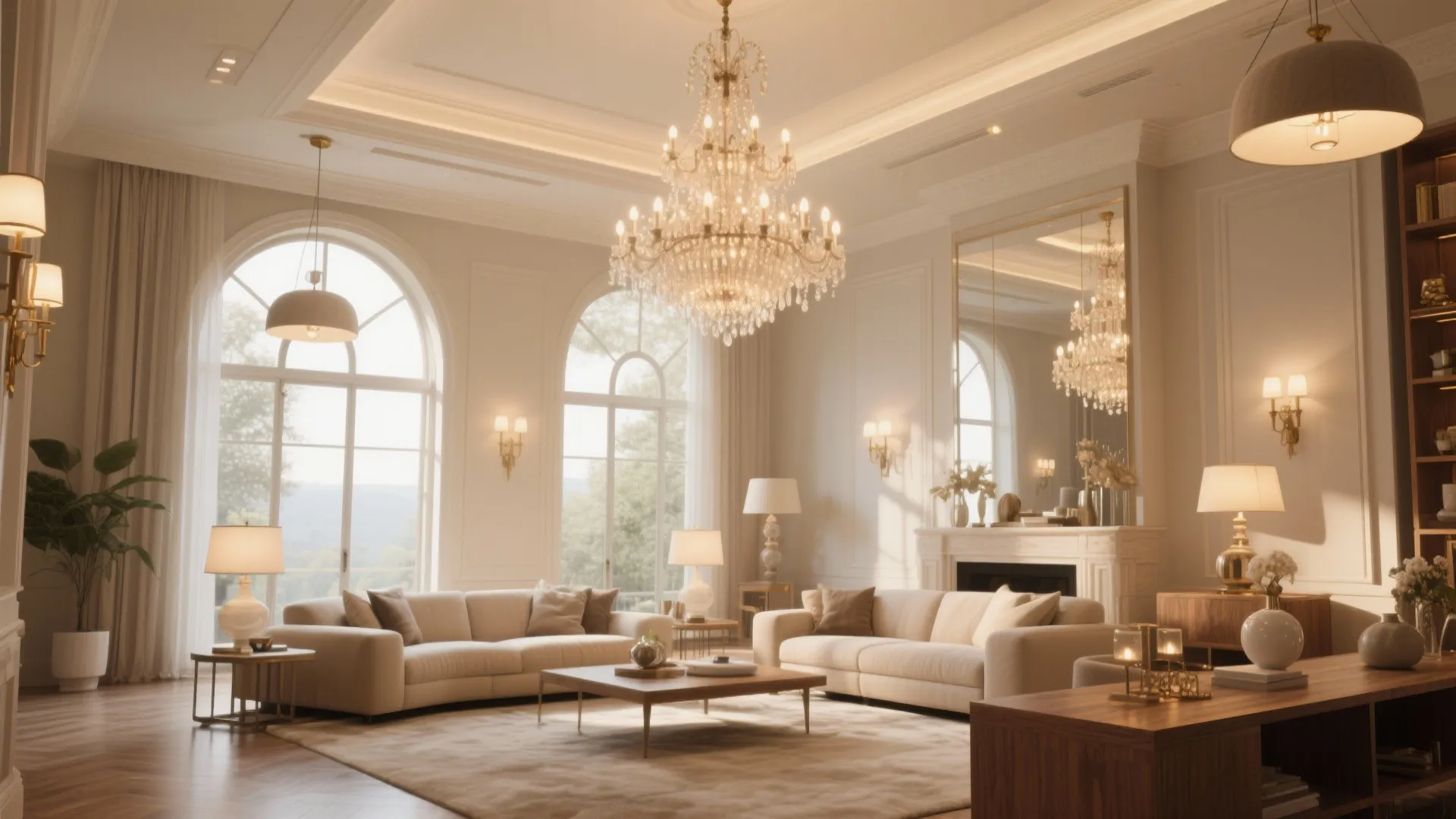 10 High Ceiling Living Room Lighting Ideas