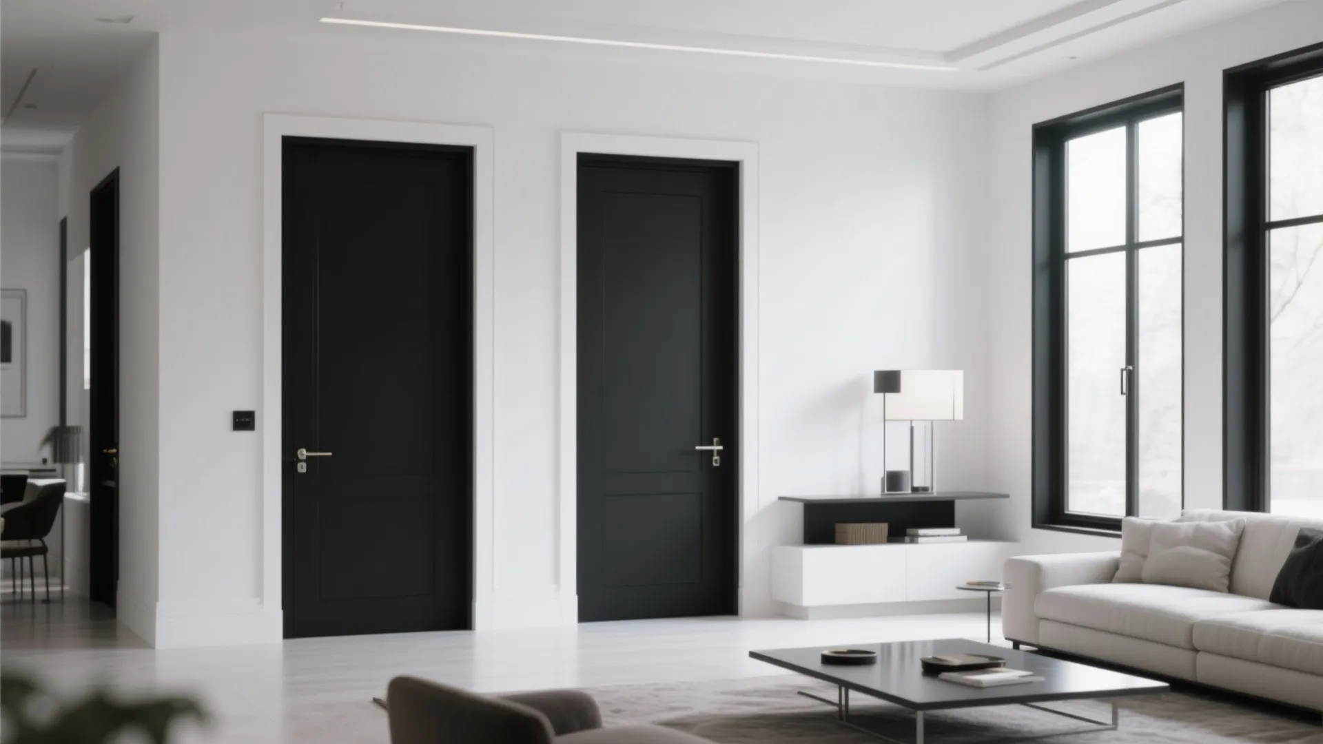 2. Crisp High-Contrast Trim (black or deep gray)