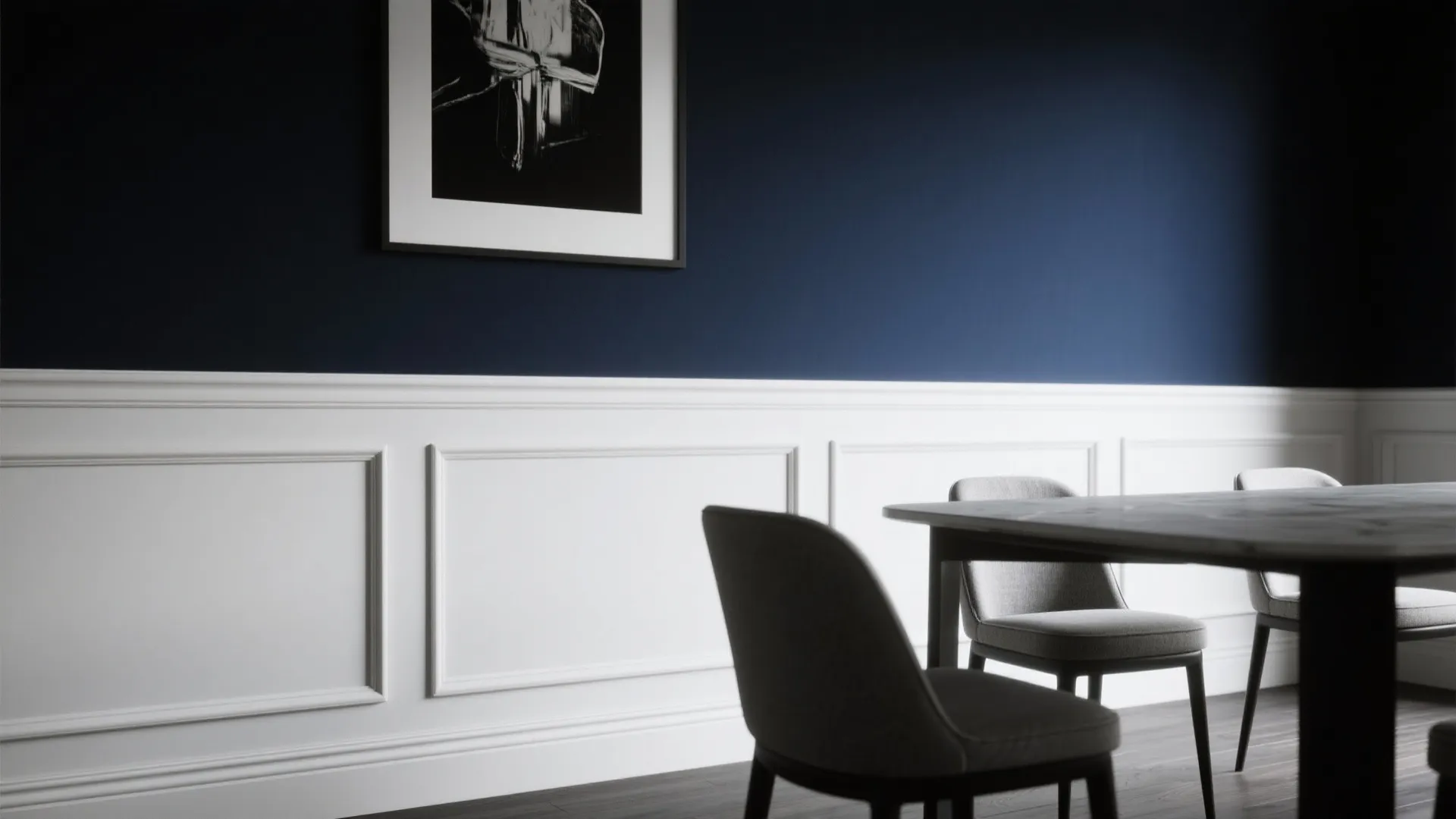 2. High-Contrast Monochrome: Crisp White Rail, Bold Top