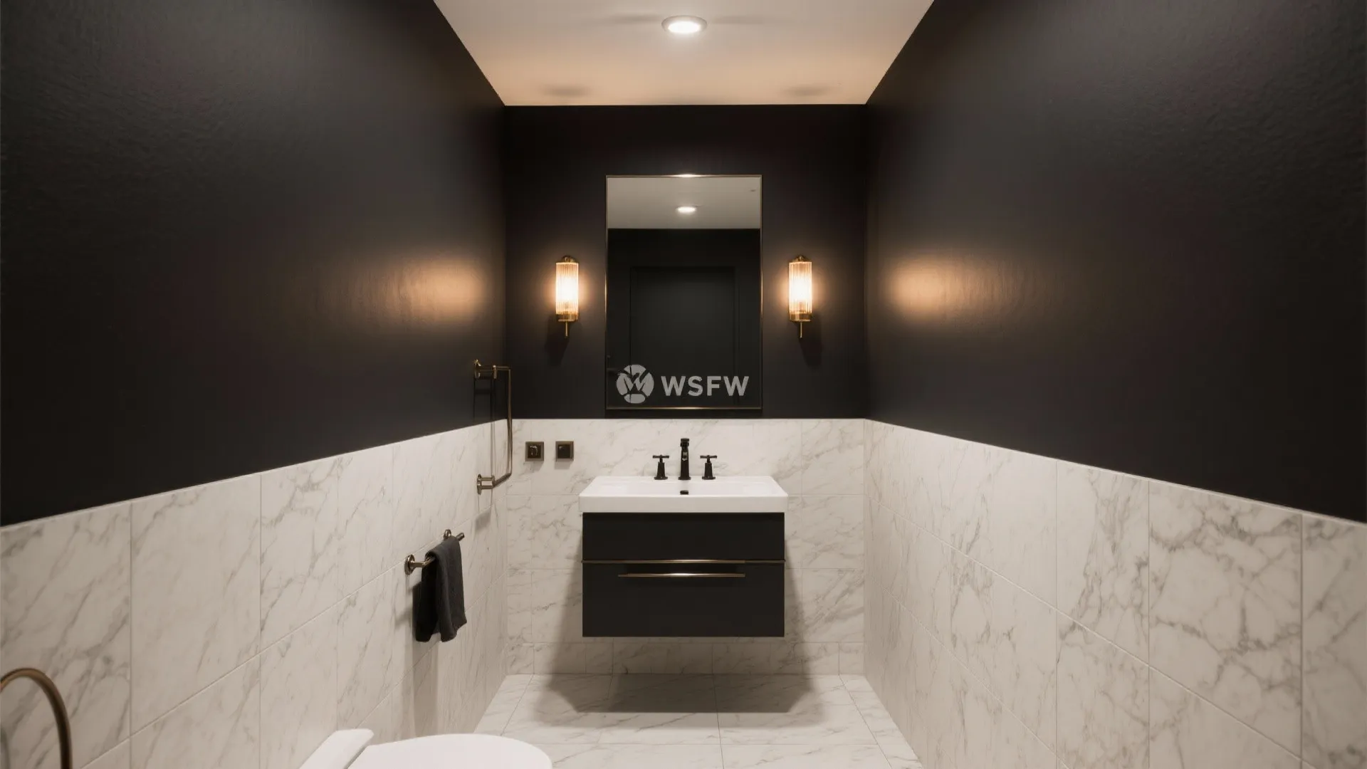 High-Contrast Walls with Light-Wash Surfaces