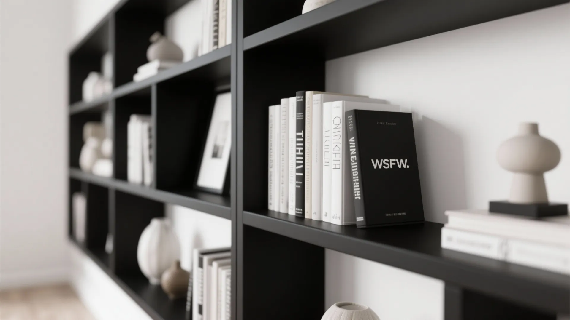 6. High-Contrast Shelving