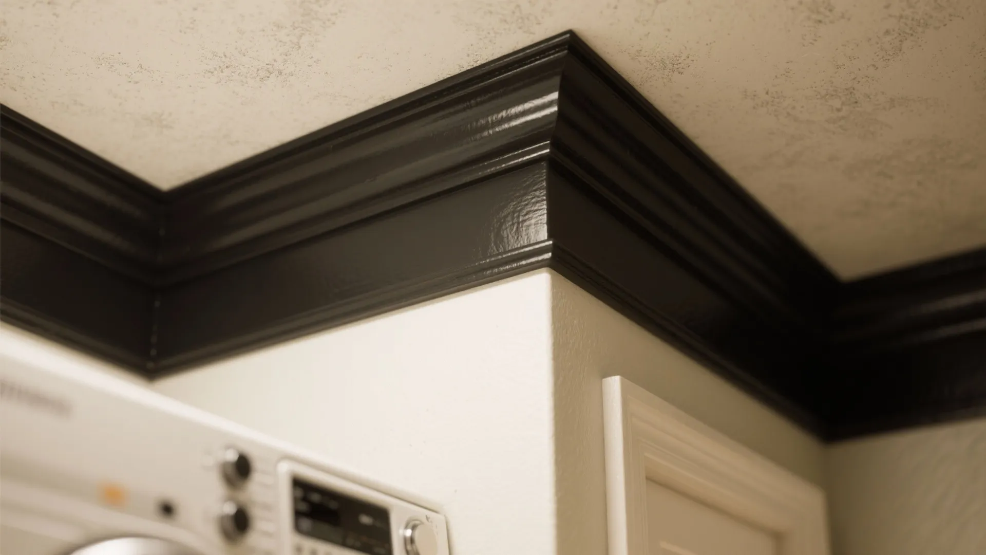4. High-Contrast Trim and Ceiling