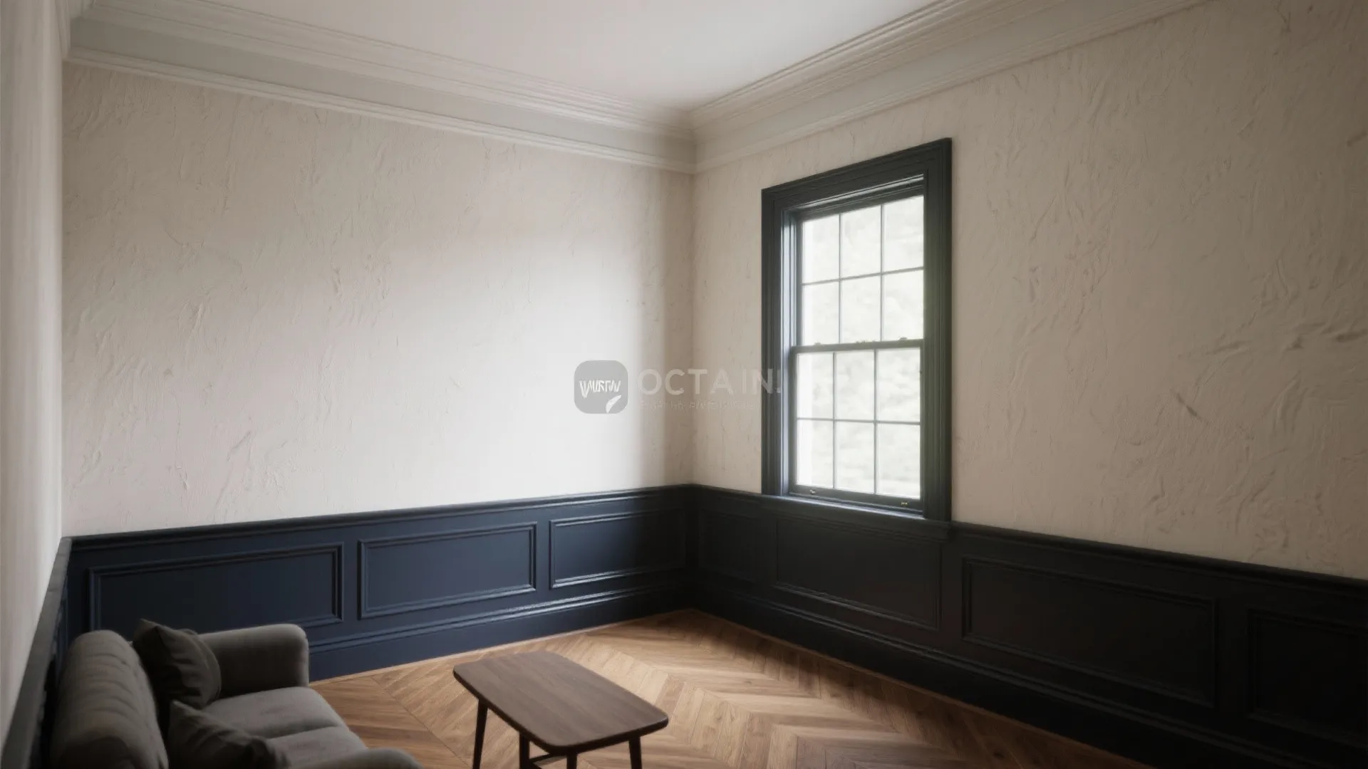 1. High-contrast trims to define compact rooms