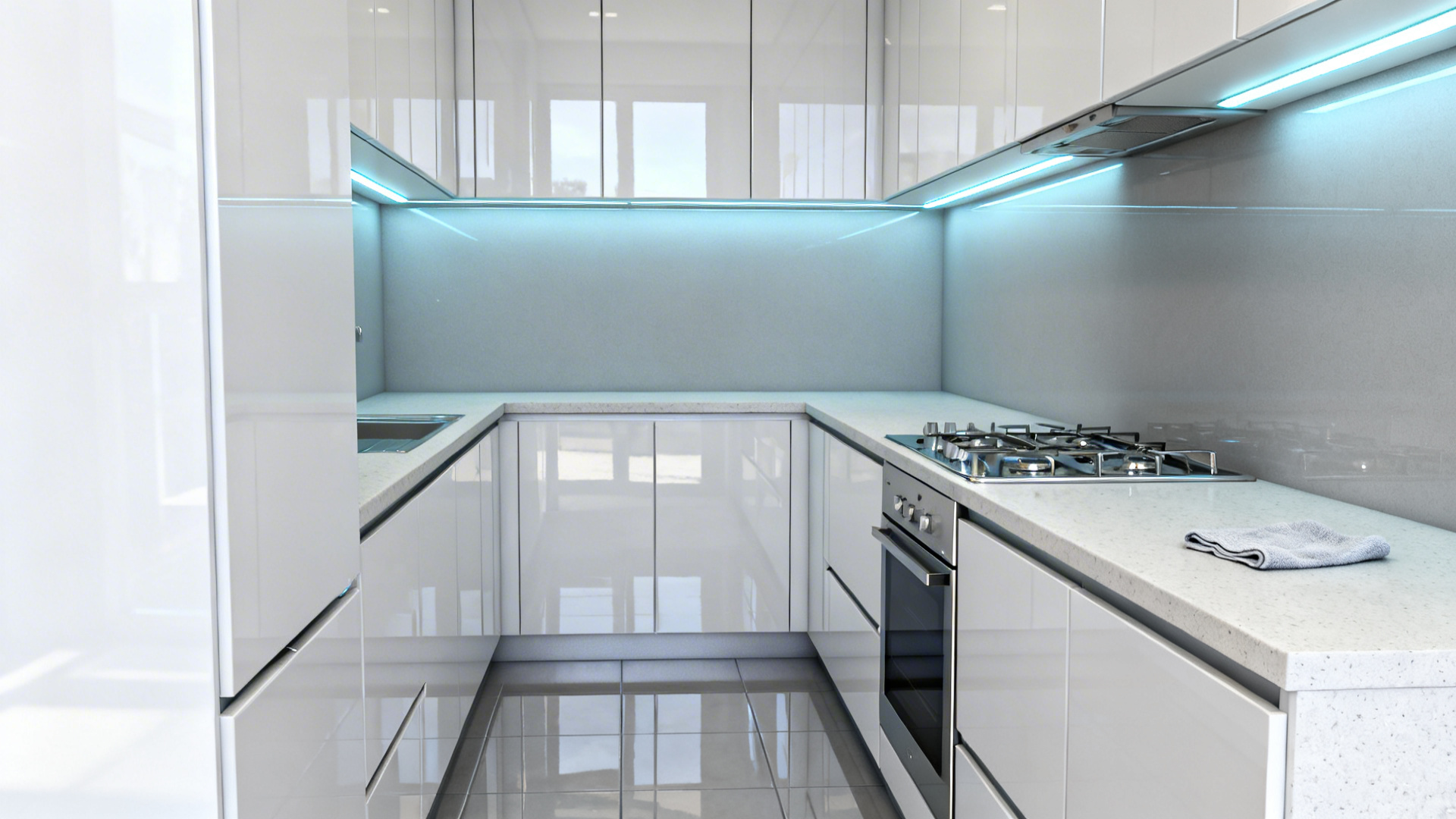 Small Kitchen Feels Dark? Acrylic Kitchen Cabinets Add Light