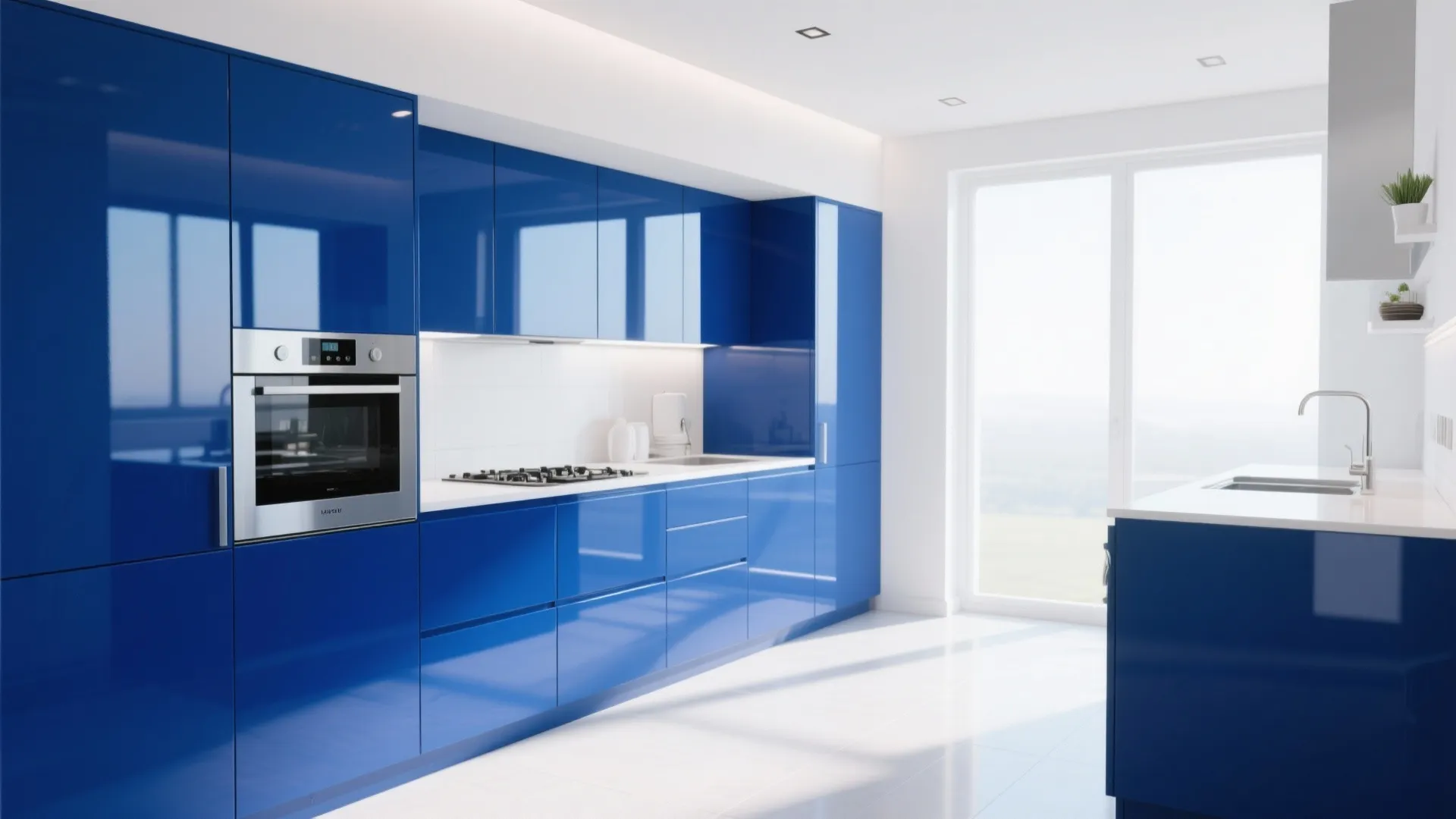 Idea 10: High-Gloss Blue Finish