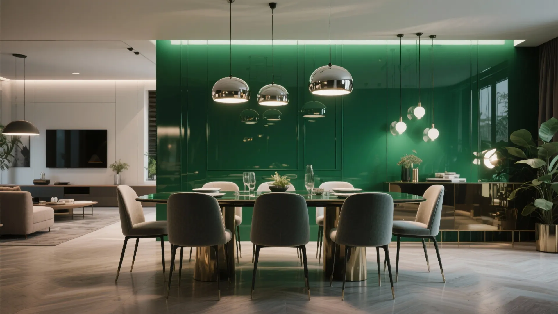 10. High-Gloss Finish for Modern Chic