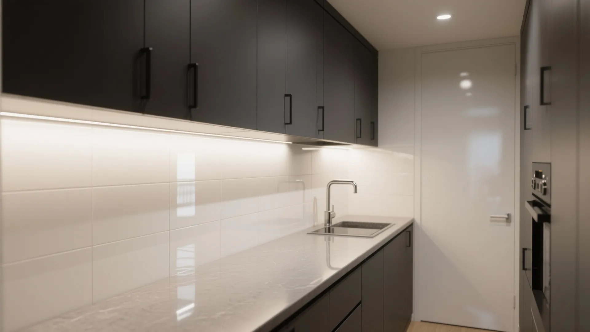 1) High-gloss reflective wall panels