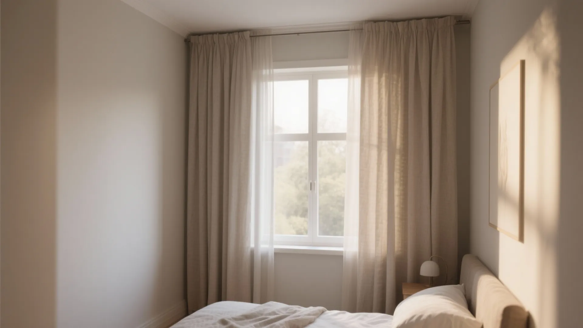 10. Curtains Hung High and Wide