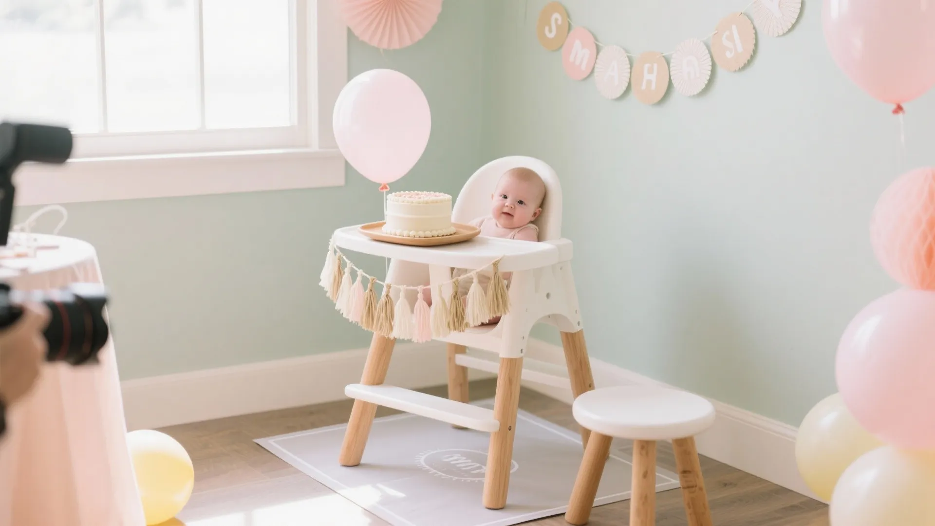 High Chair Spotlight Corner (Smash Cake Ready)