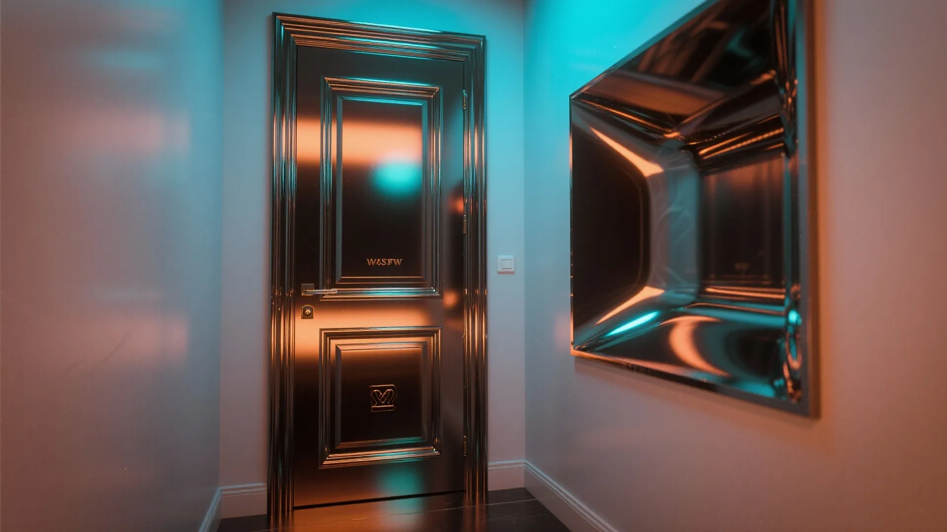 5. High-gloss accents for drama and depth