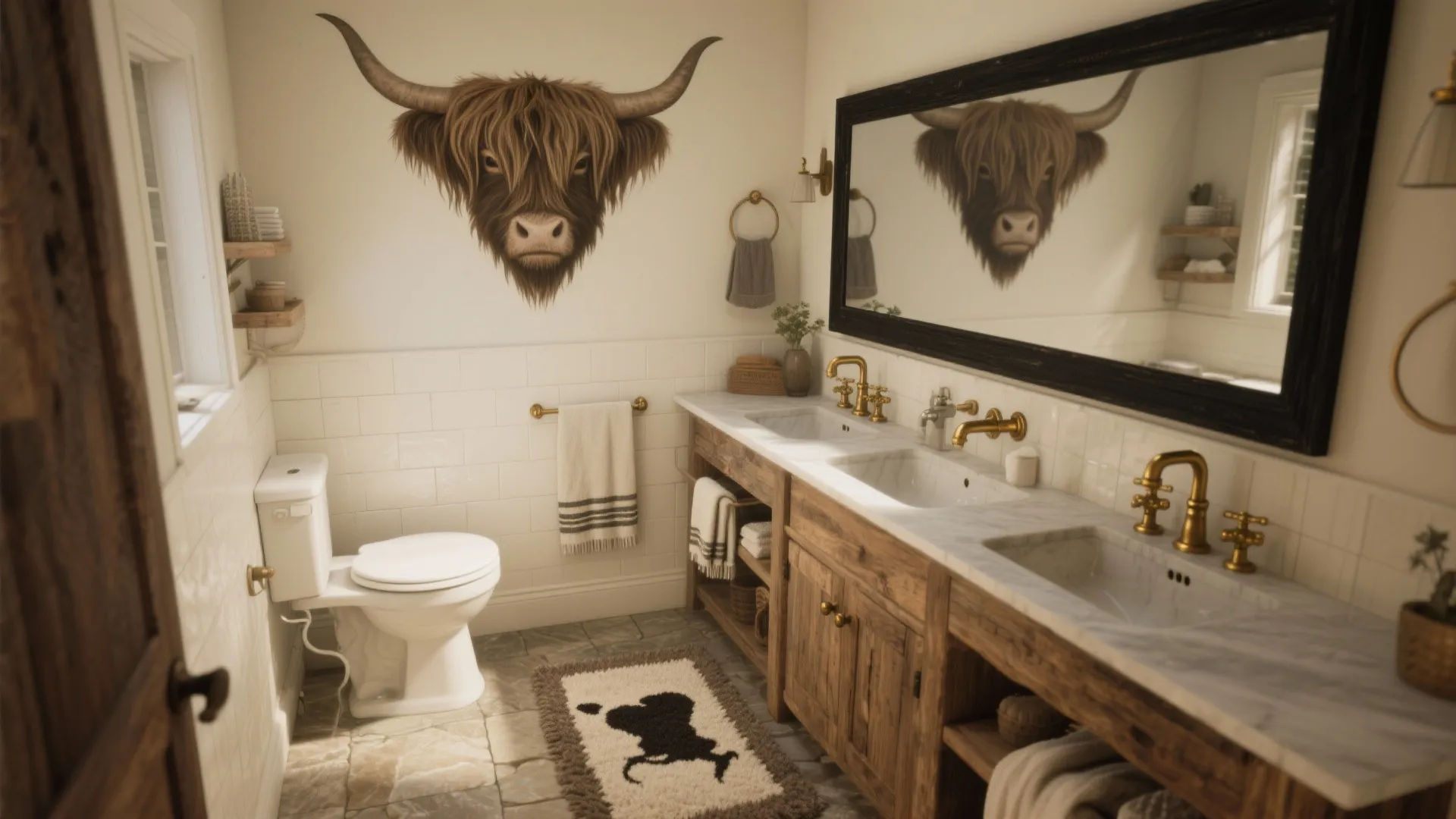 Highland Cow Bathroom Decor: 5 Ideas: Rustic charm for small bathrooms — five practical, playful inspirations from a designer who loves a good cow print