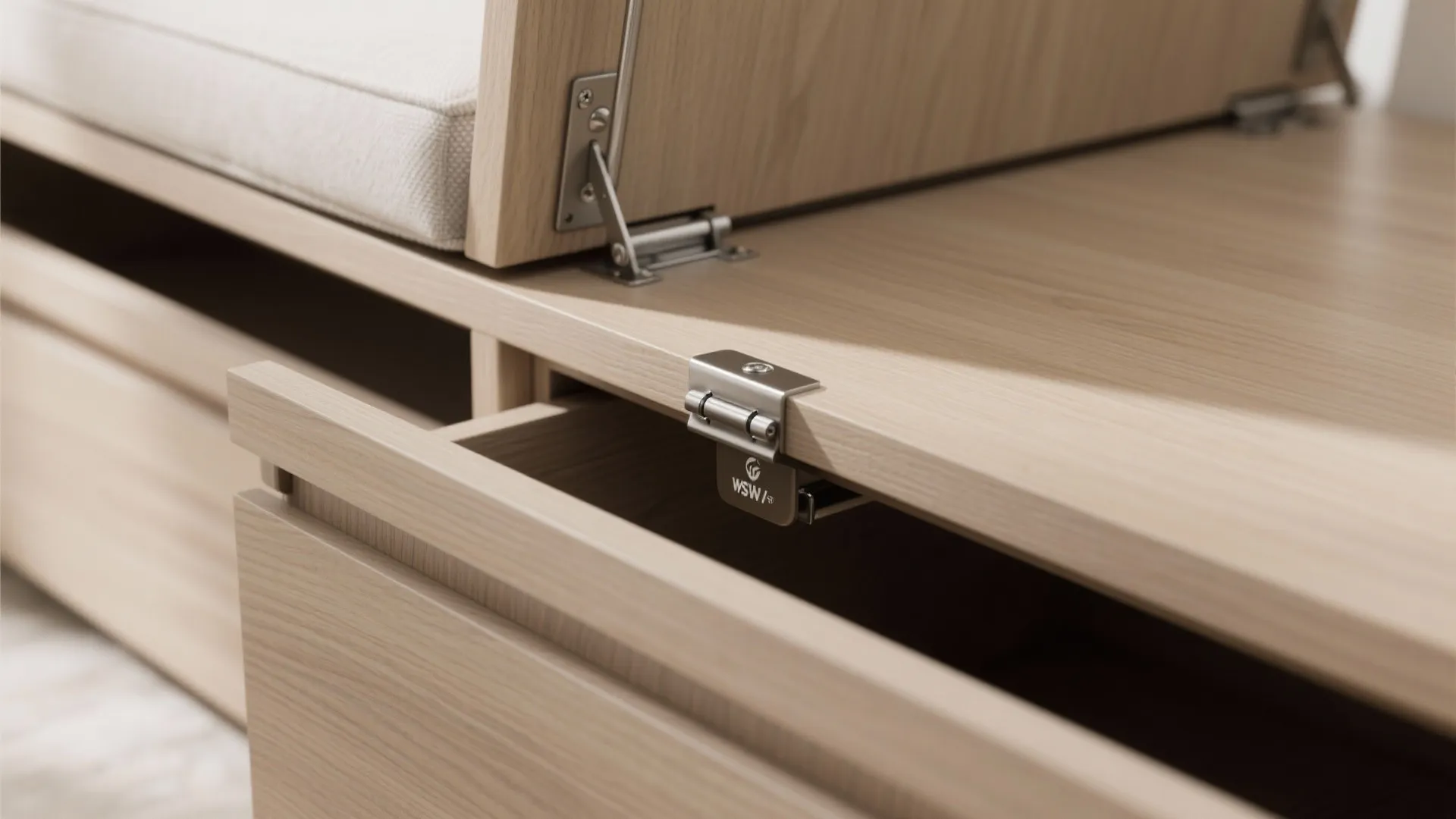 Built-in Bench + Hidden Storage Along the Edge