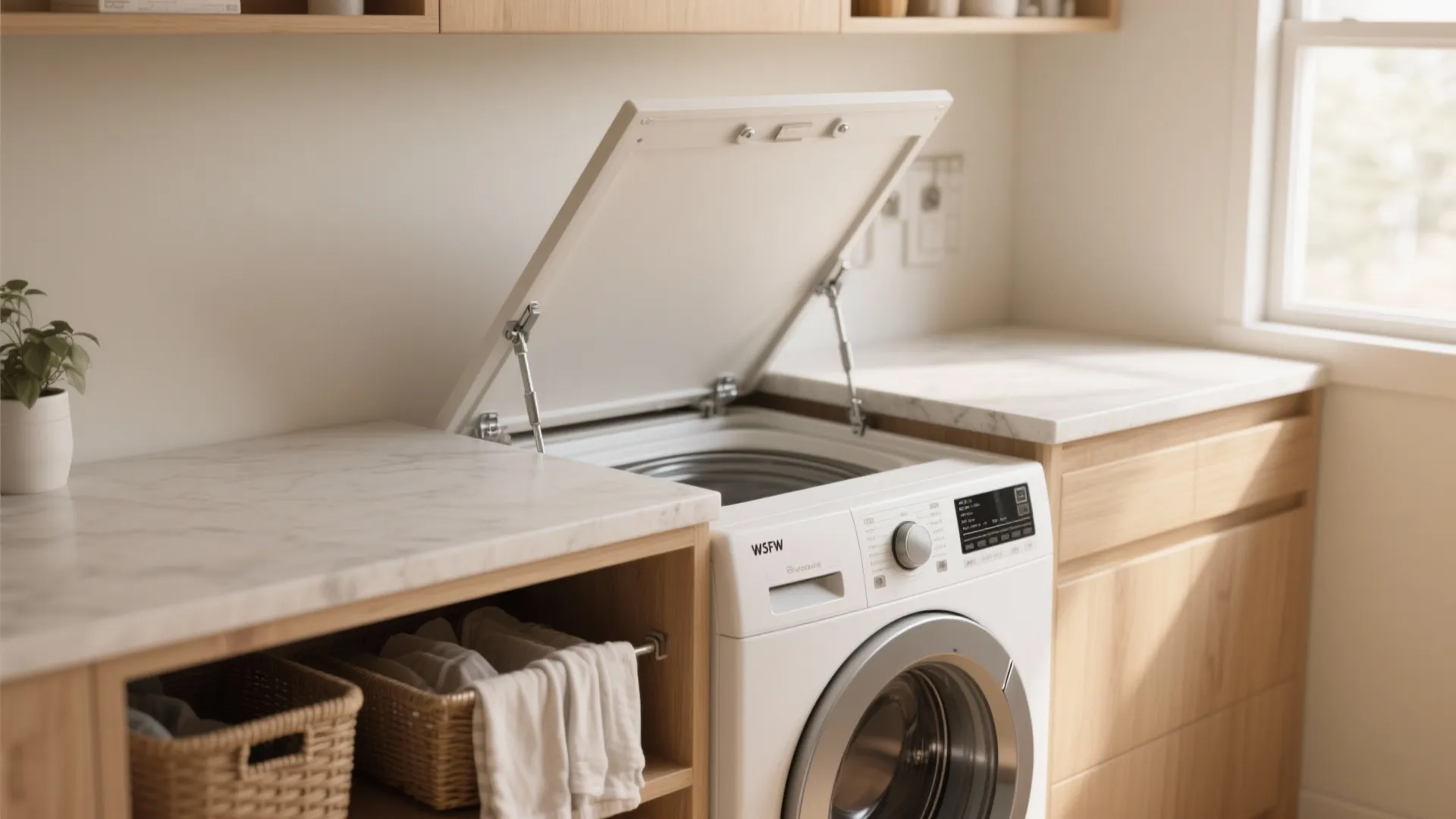 Countertop Over a Top-Loader with Hinged Access