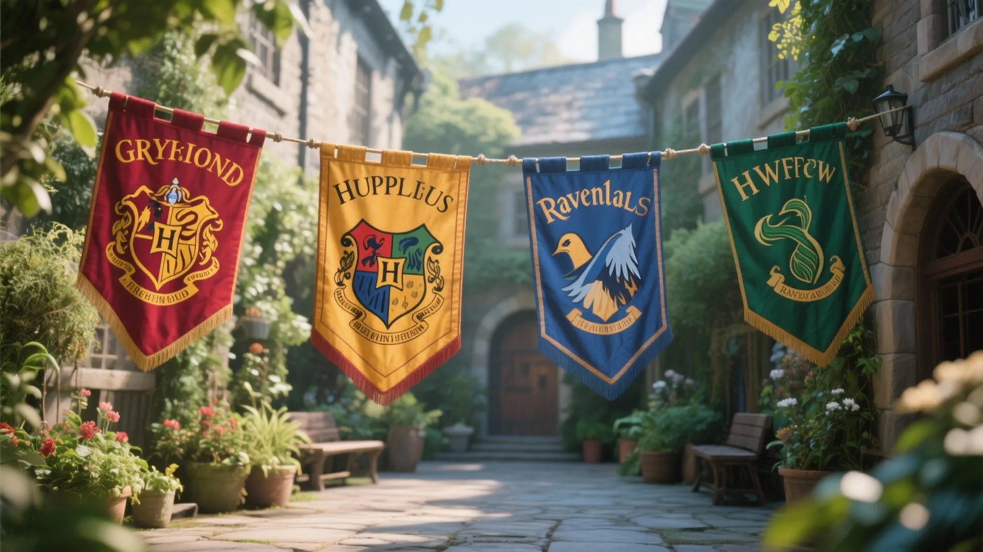 1. Hogwarts House Banners
