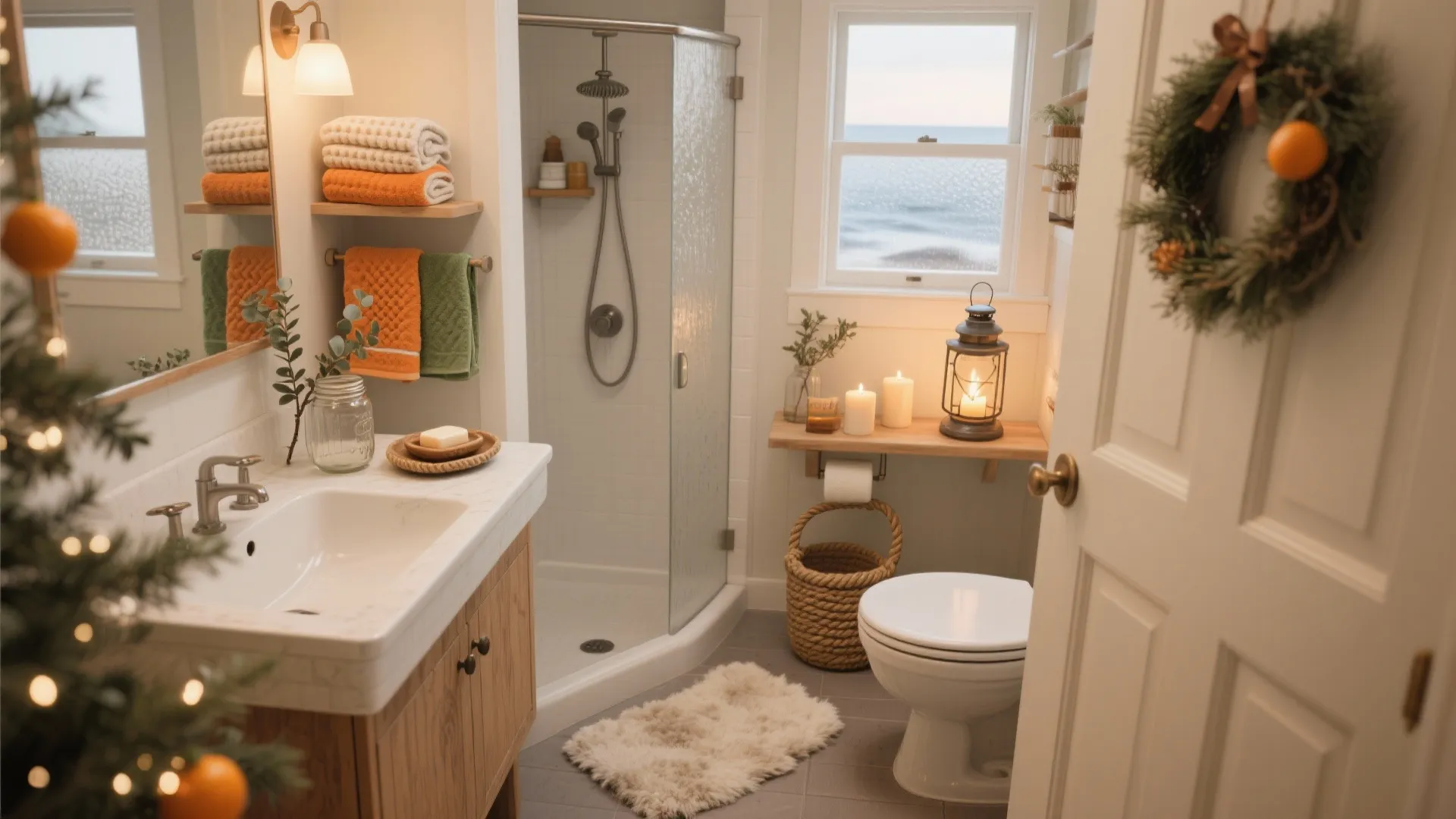 Holiday Bathroom Decor Sets: 5 Festive Ideas: Small bathroom, big holiday vibe — five easy decor sets to transform tight spaces