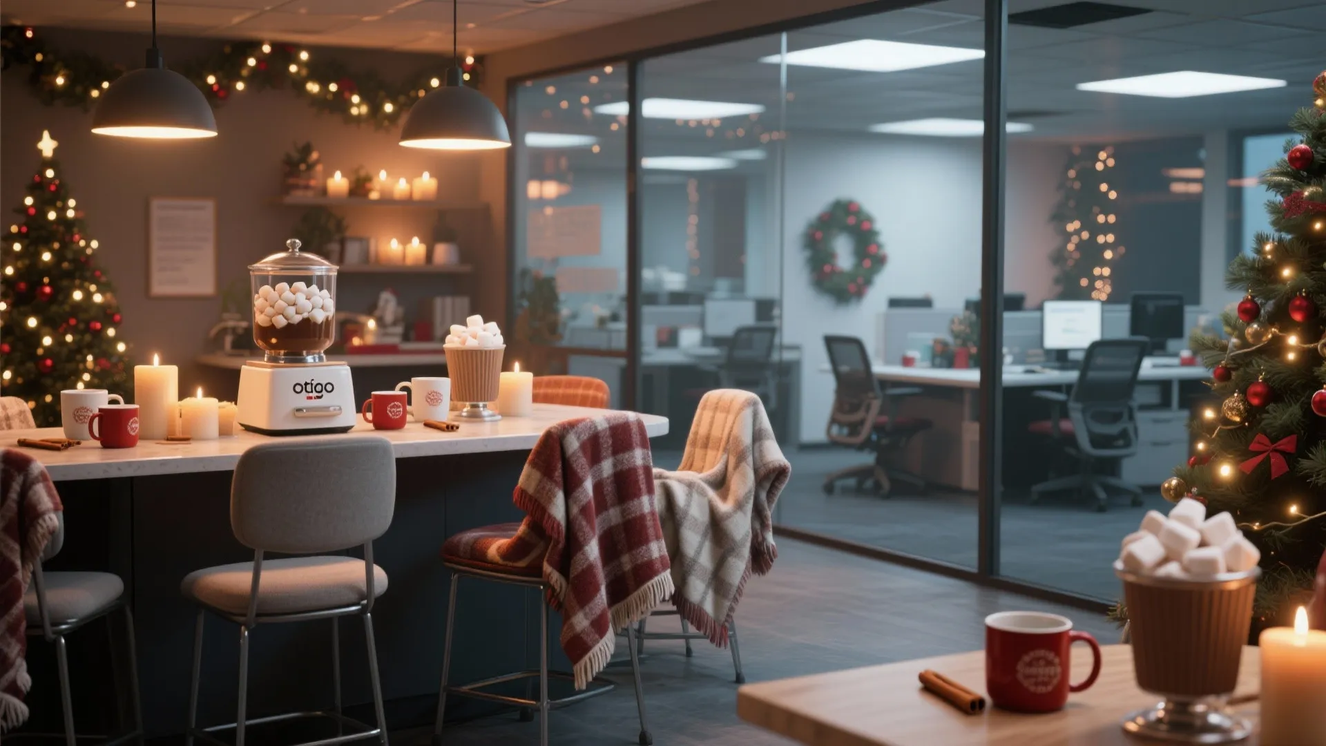 3. Holiday-Themed Break Room