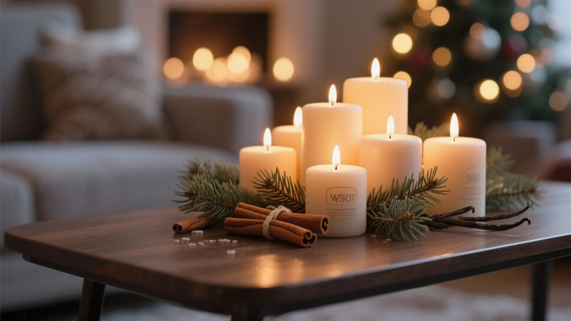 9. Candle Clusters with Seasonal Scents