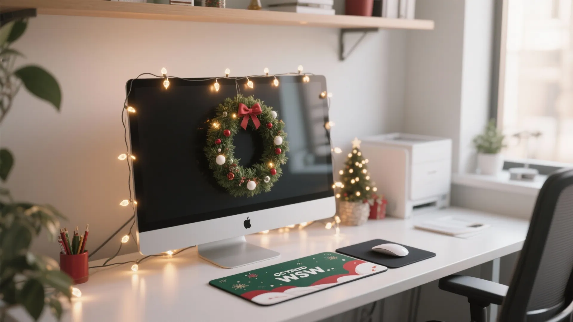 1. Seasonal Desk Makeover