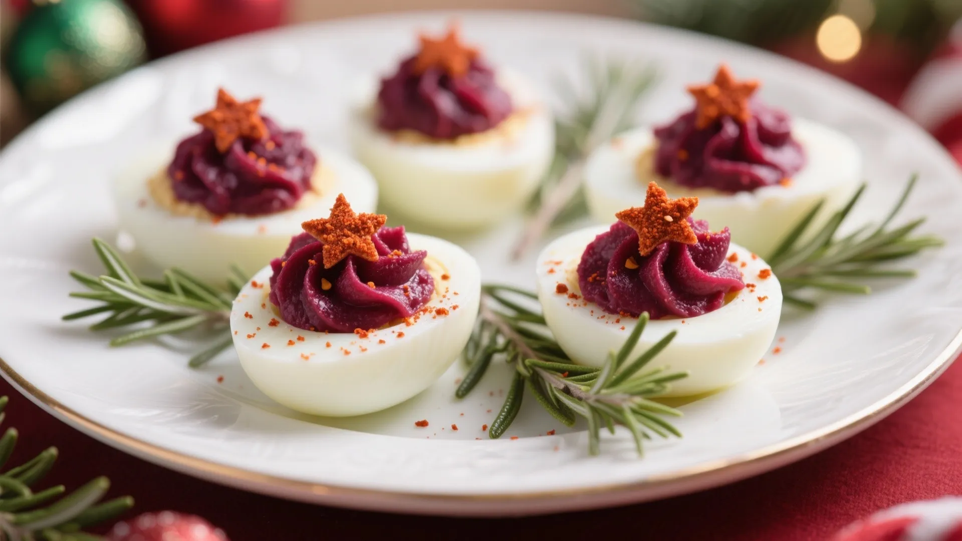 4. Holiday Deviled Eggs
