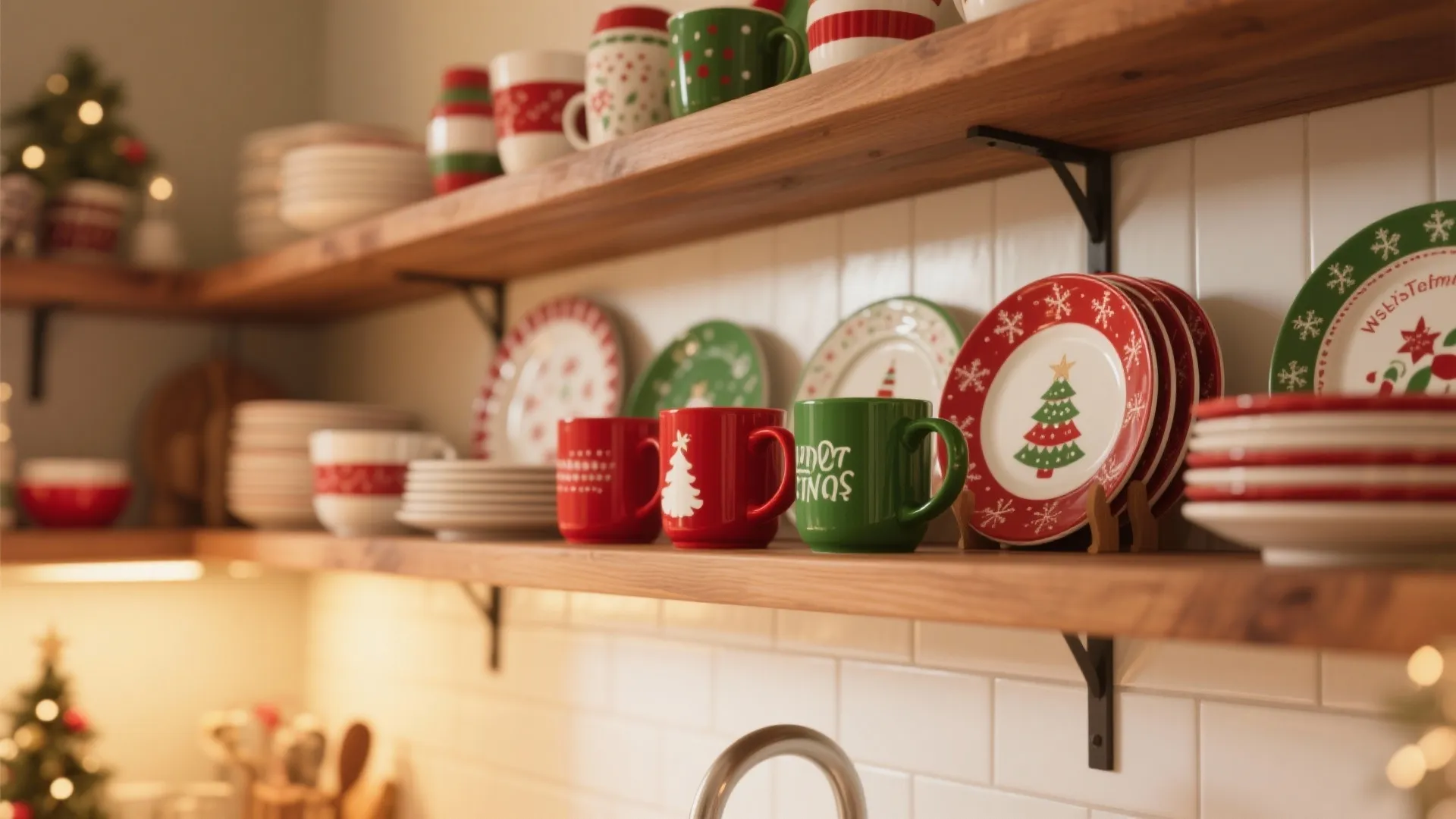 5. Holiday Dishware Display