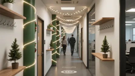 Office Hallway Christmas Decorating Ideas — 5 Tips