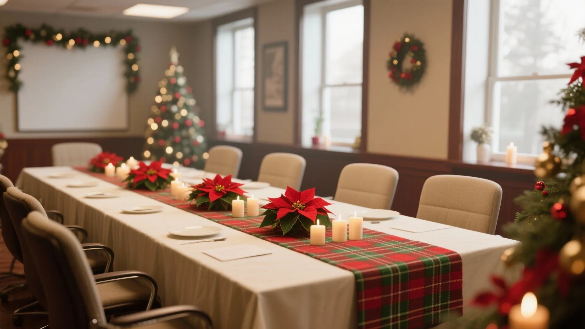 3. Holiday-Themed Meeting Room