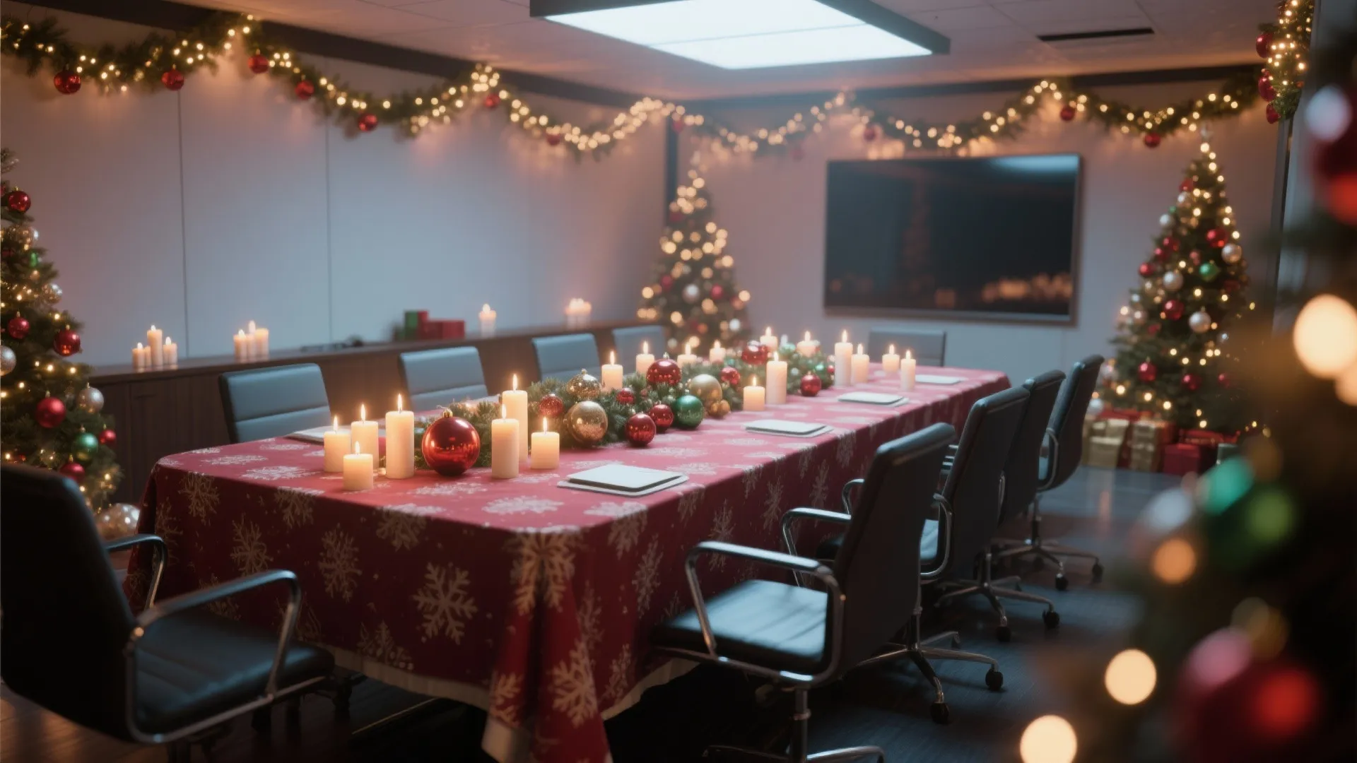 6. Holiday-Themed Meeting Room