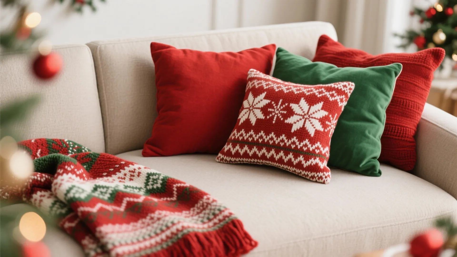 5. Layered Throw Blankets & Seasonal Cushions