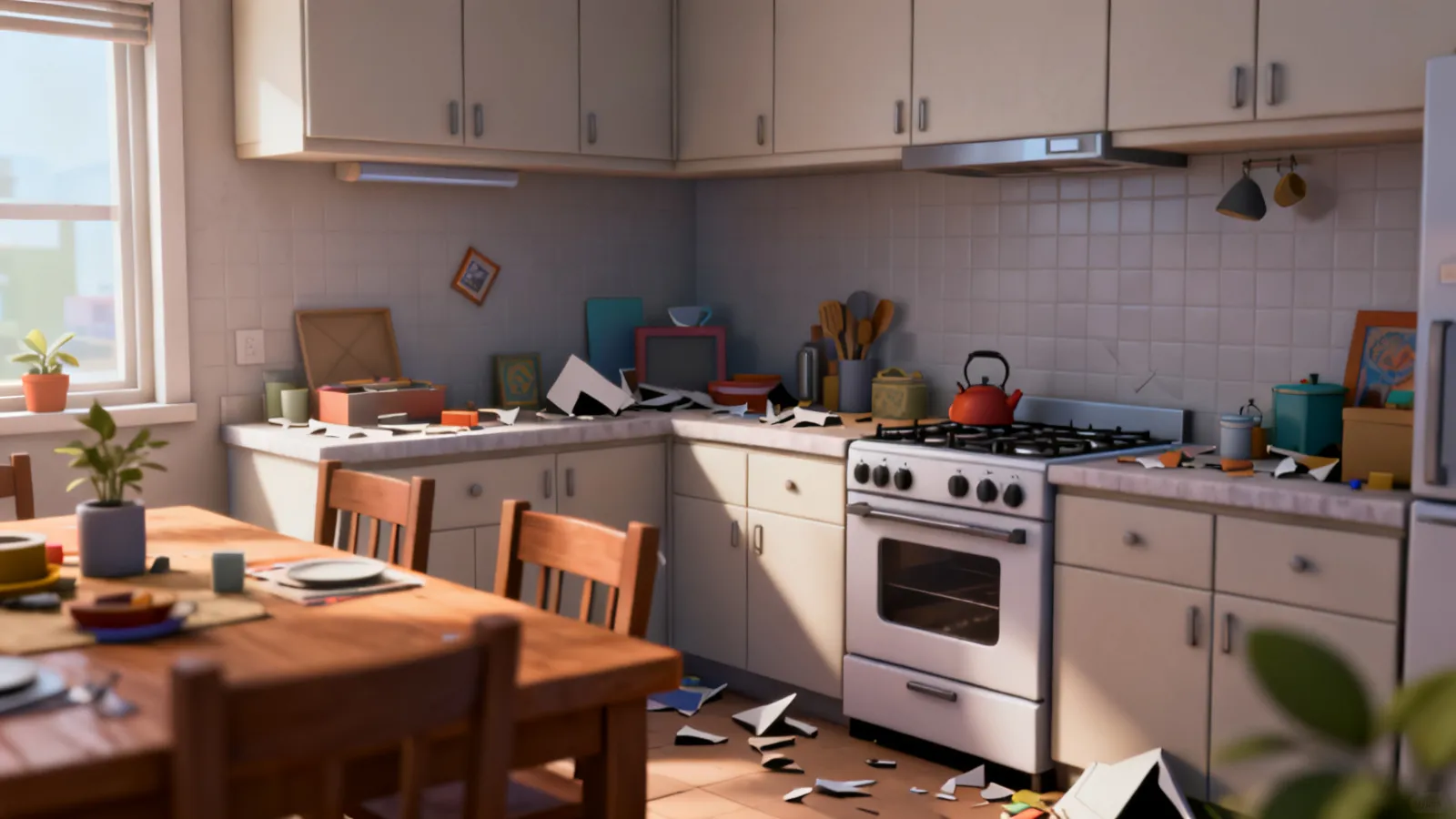 basic rendered kitchen interior generated from home design software