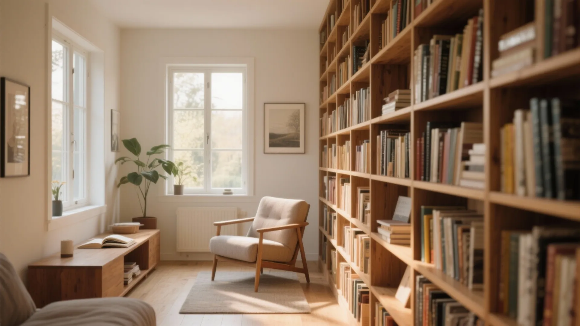 5. Home Library Lounge