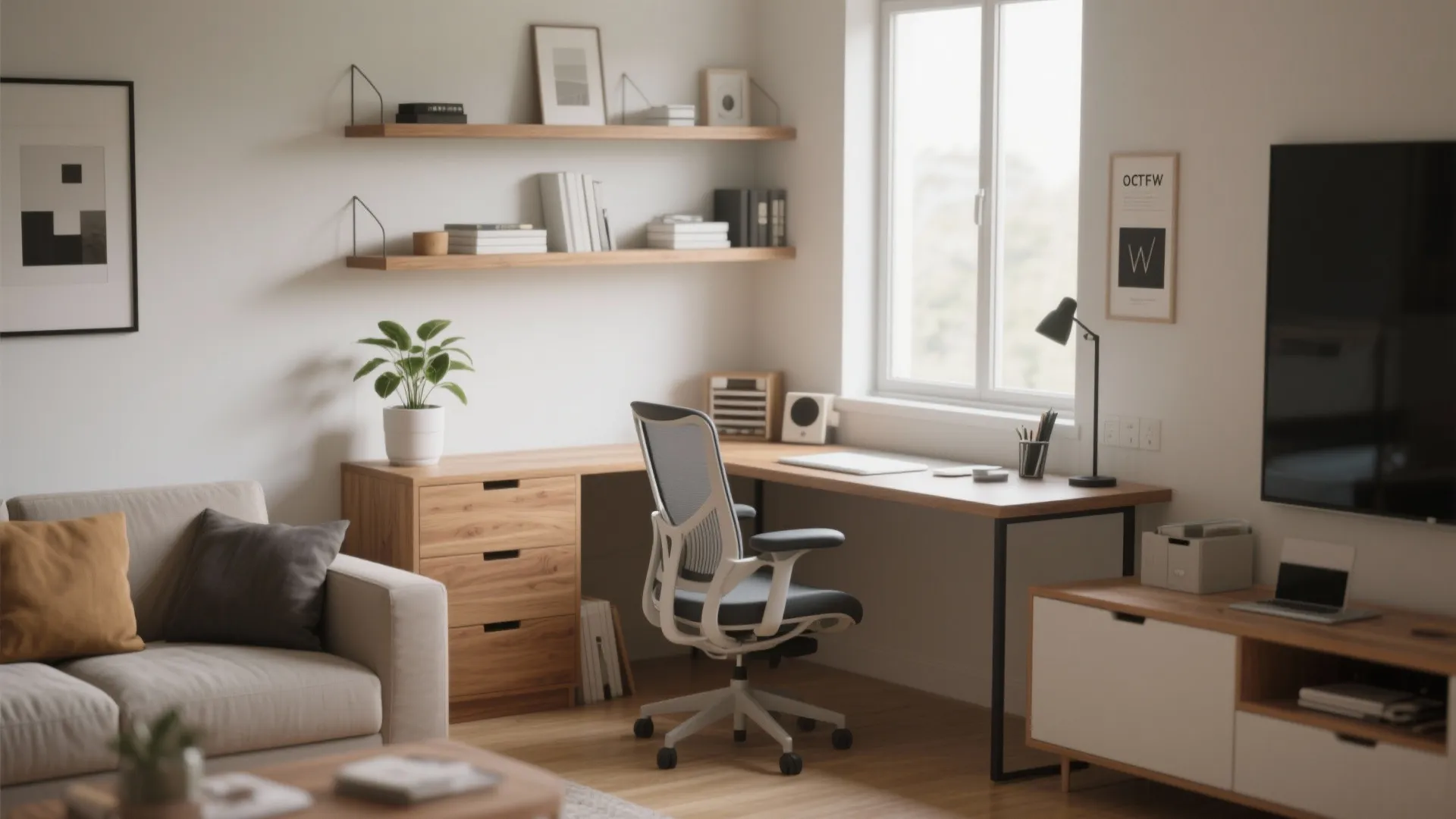 3. Compact Home Office Corner