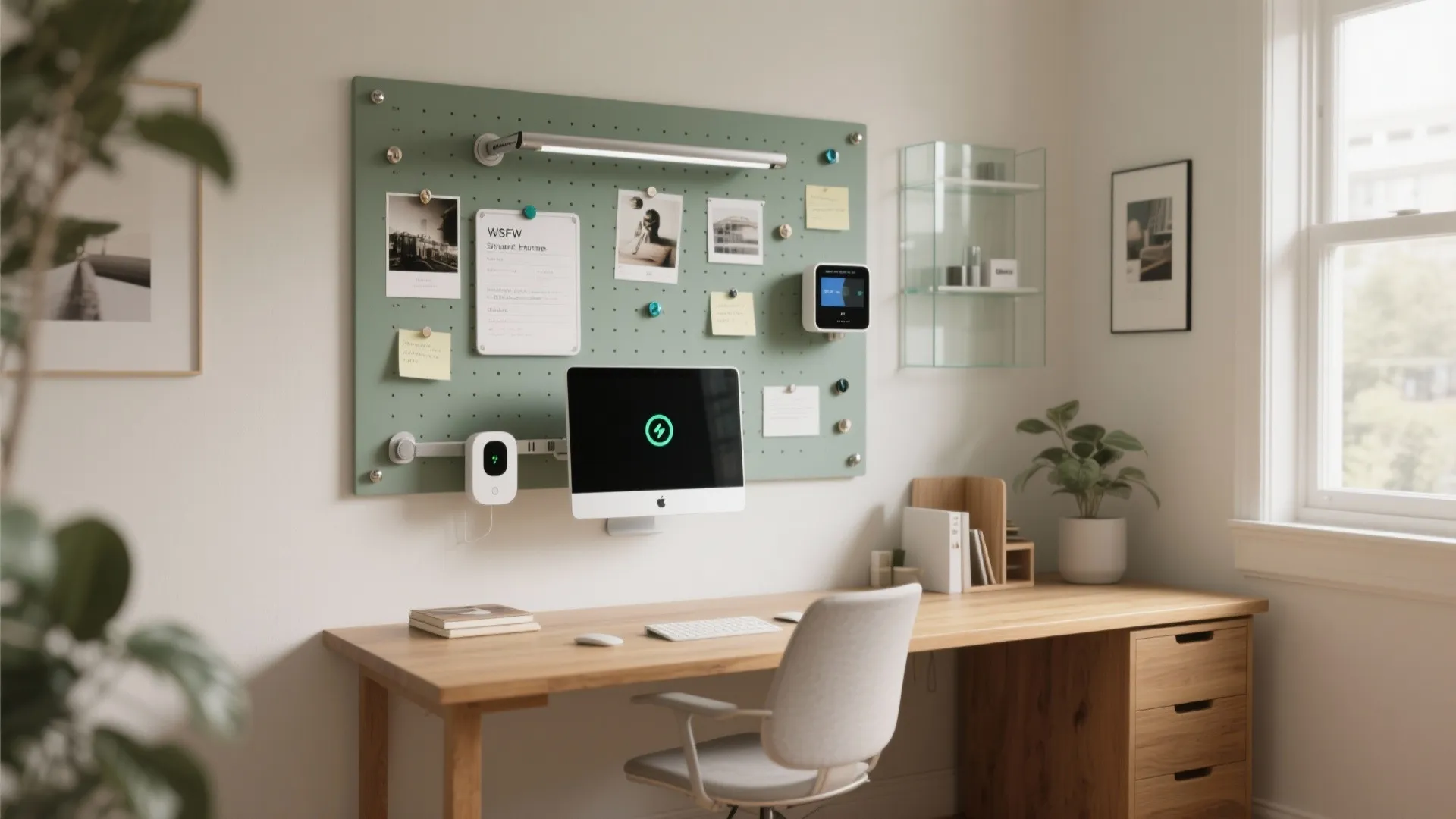 5. Home Office Pinboard Meets Smart Hub