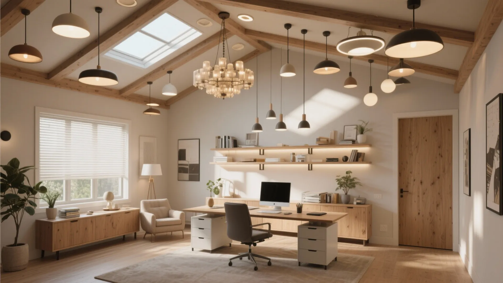 5 Brilliant Home Office Ceiling Lighting Ideas: Creative ceiling lighting tips from my 10+ years of small space design experience