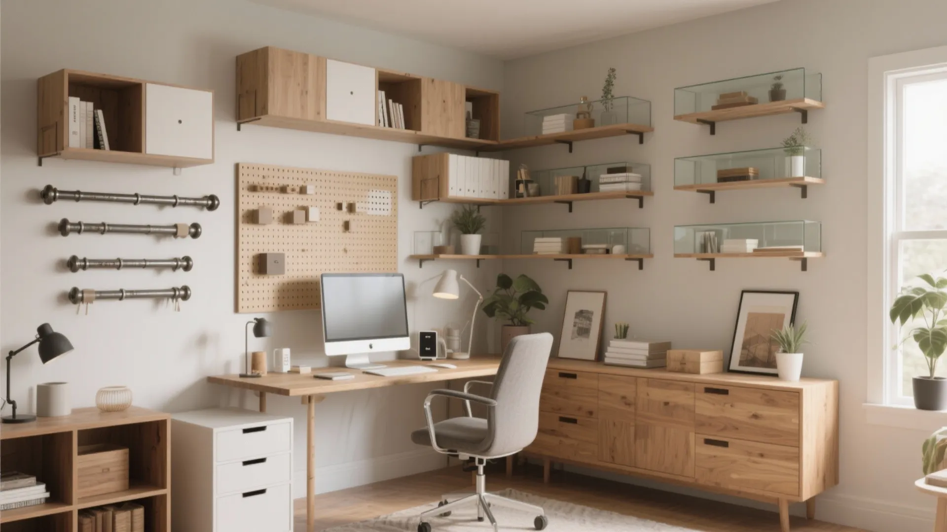 10 Office Wall Shelves Ideas to Maximize Your Space: Creative shelf designs from my projects that turn plain office walls into functional art.
