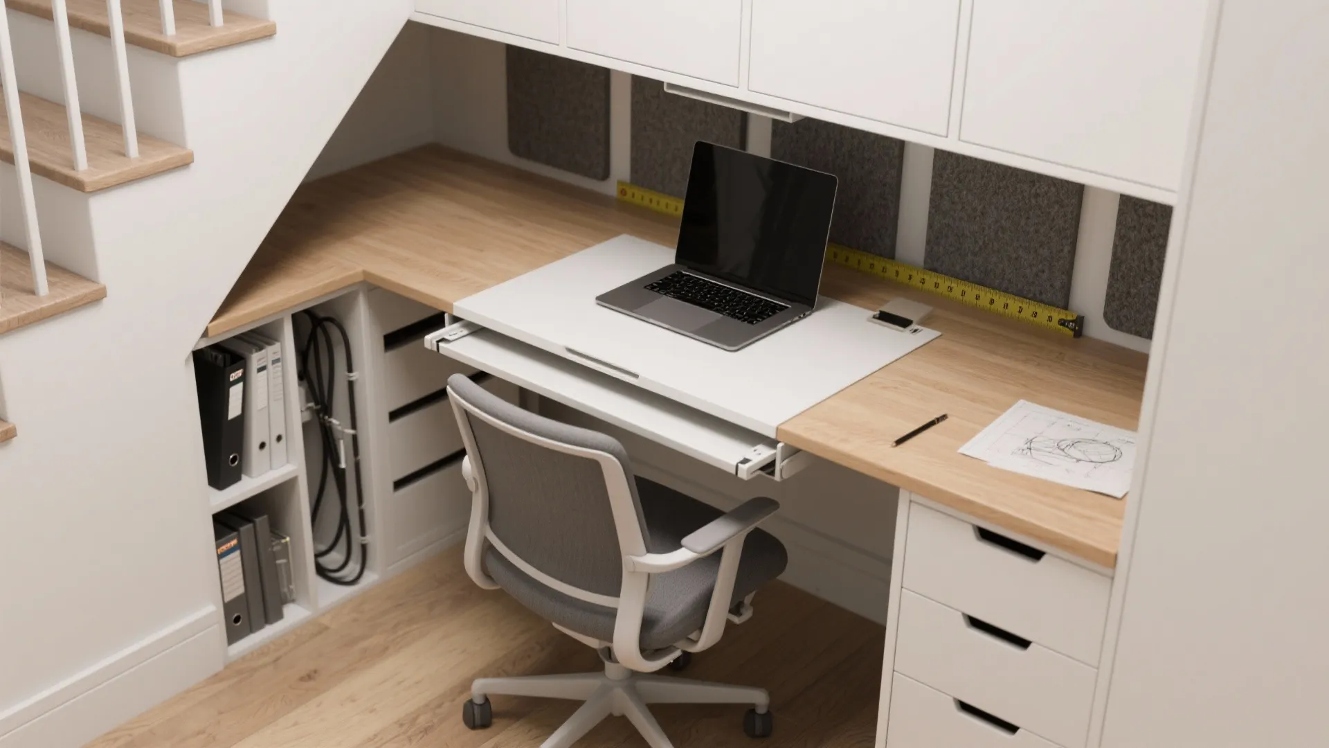 3. Compact home office with smart storage