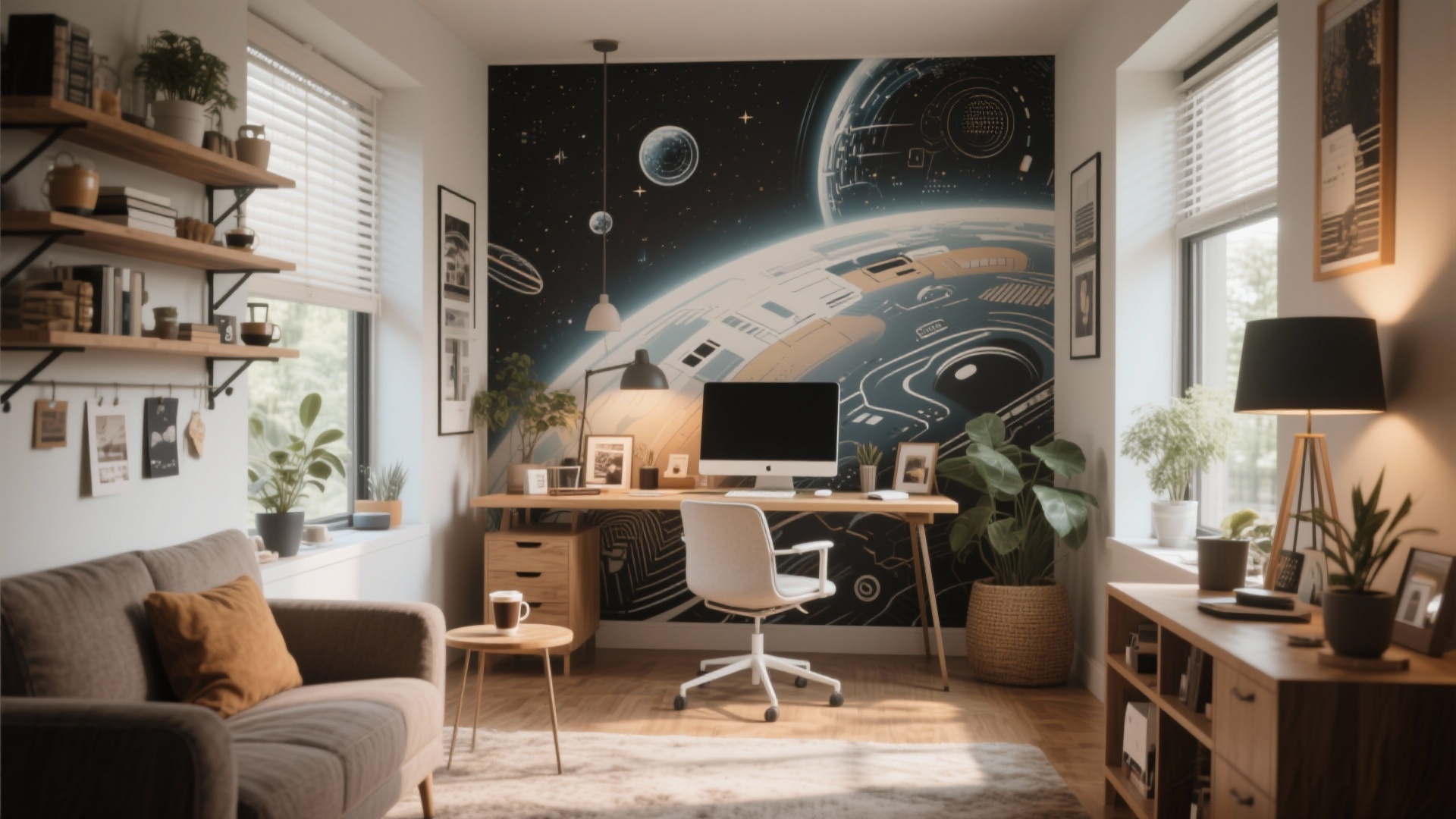 10 Creative Home Office Wallpaper Ideas
