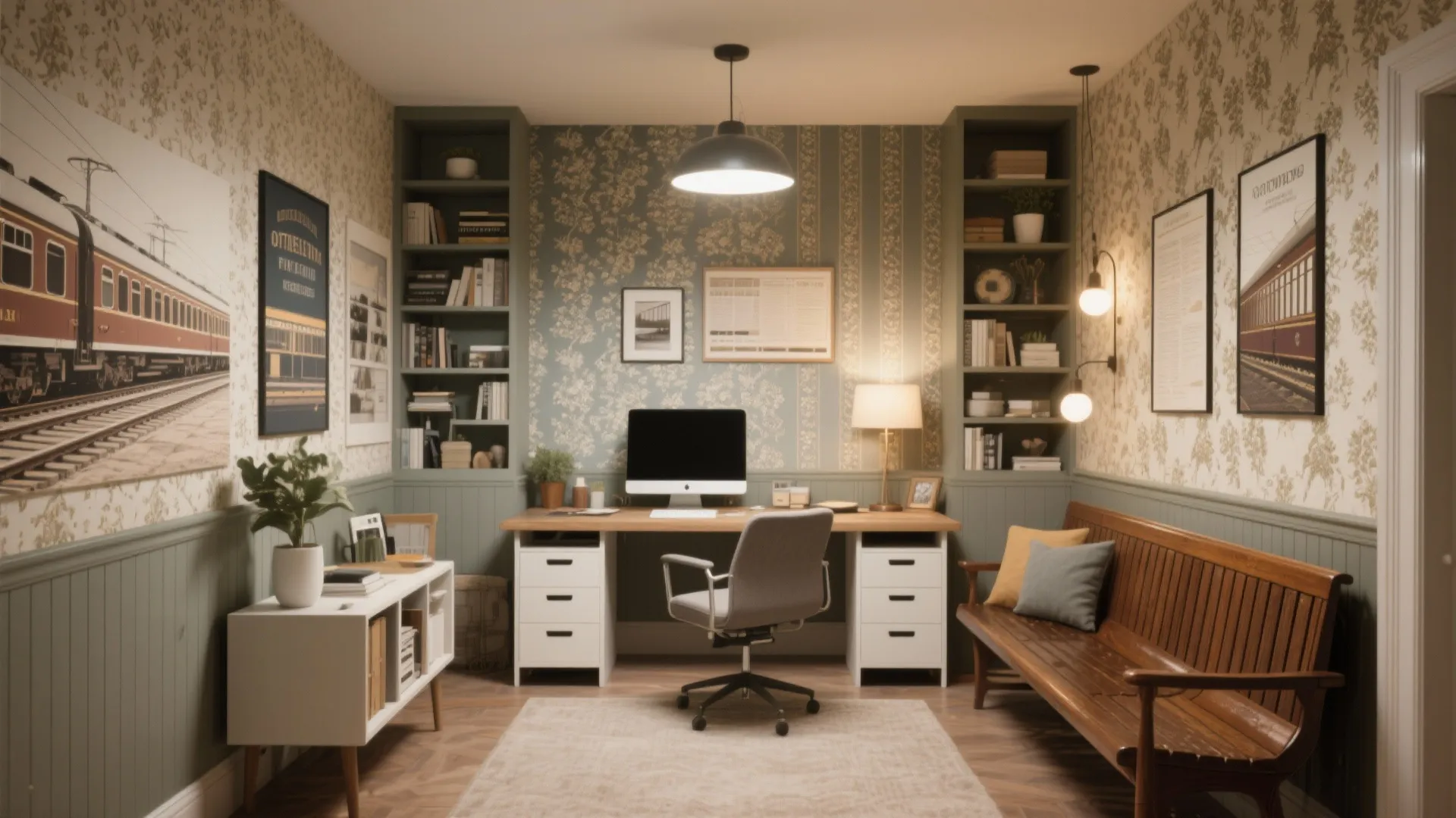 10 Home Office Wallpaper Ideas You'll Love