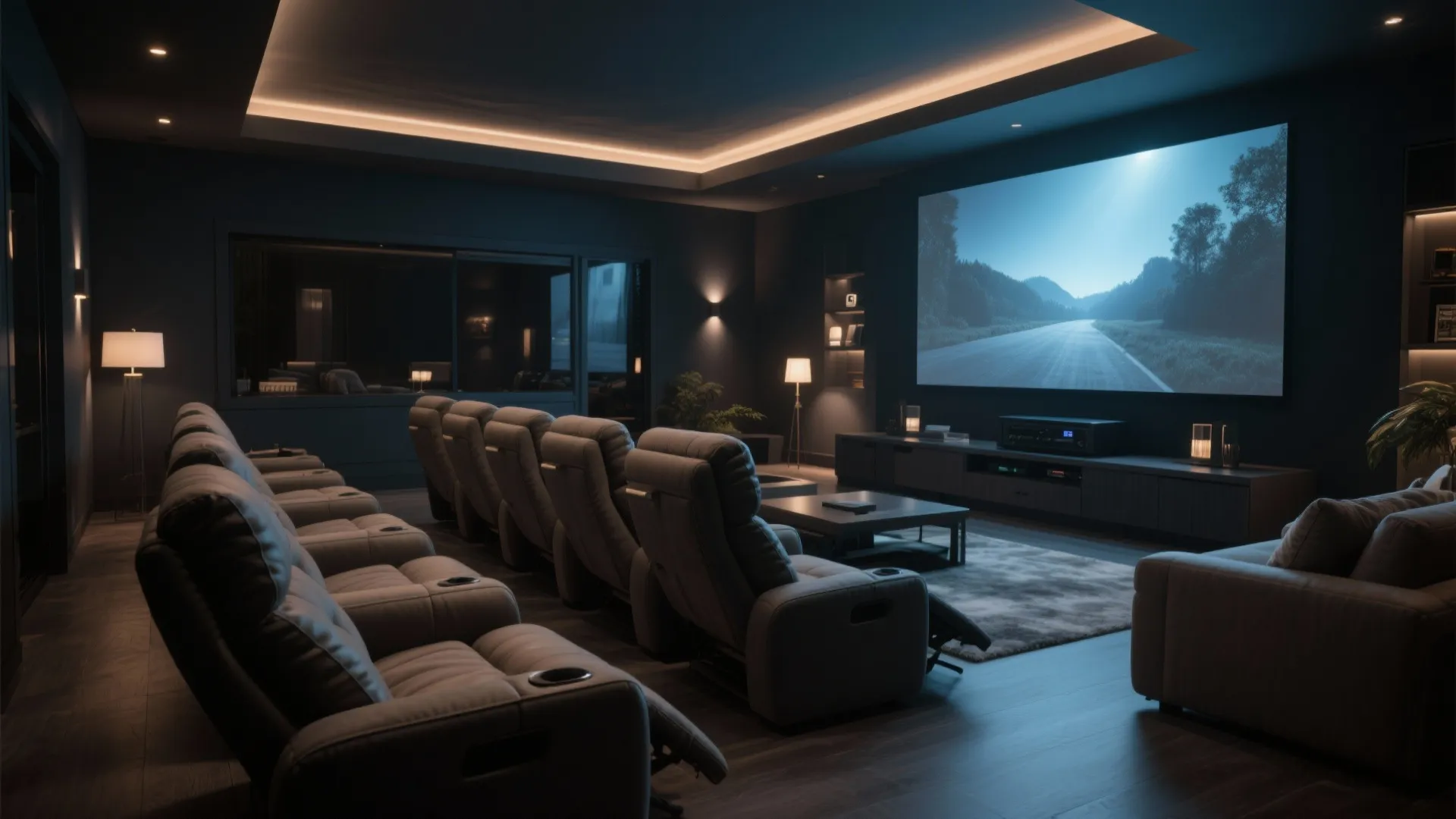 8. Theater-Style Media Zone