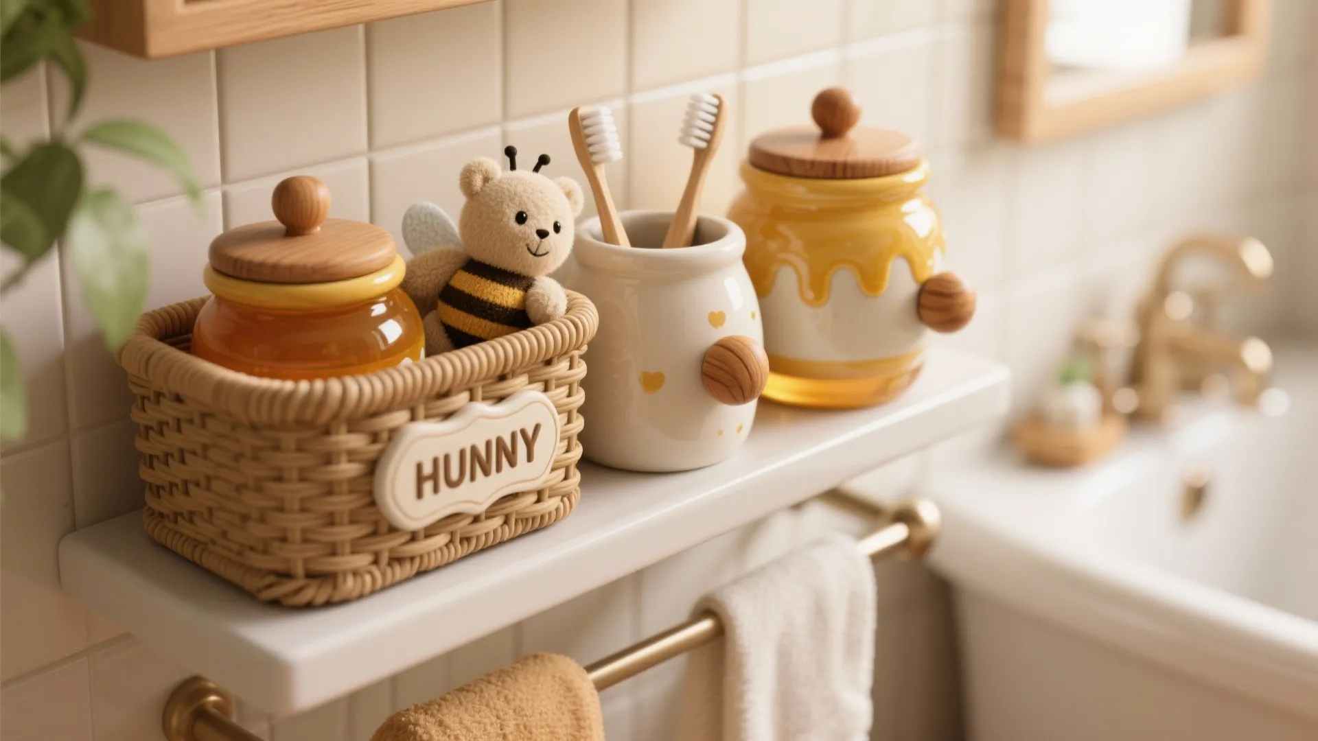 2. Honey-pot storage and playful accessories