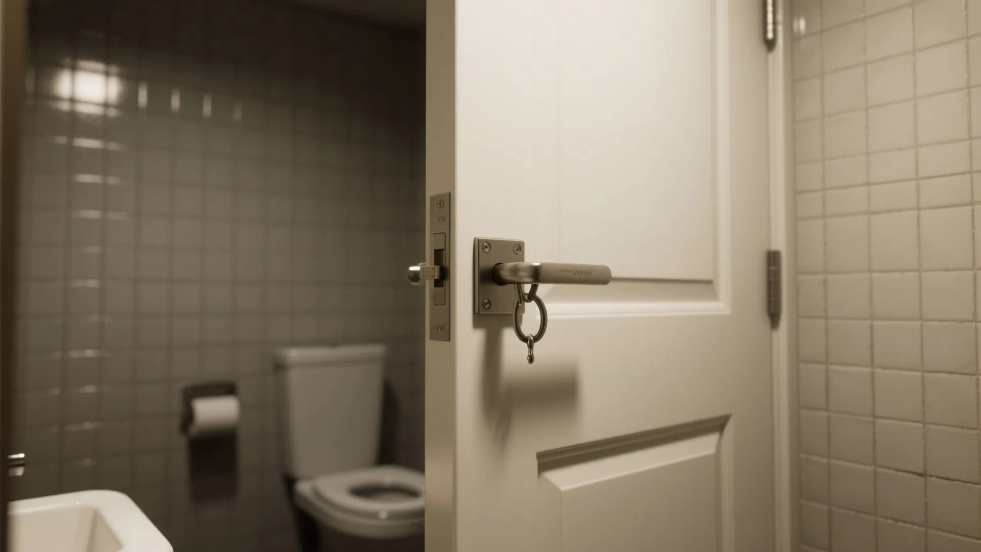 3. Hook-and-latch bathroom lock