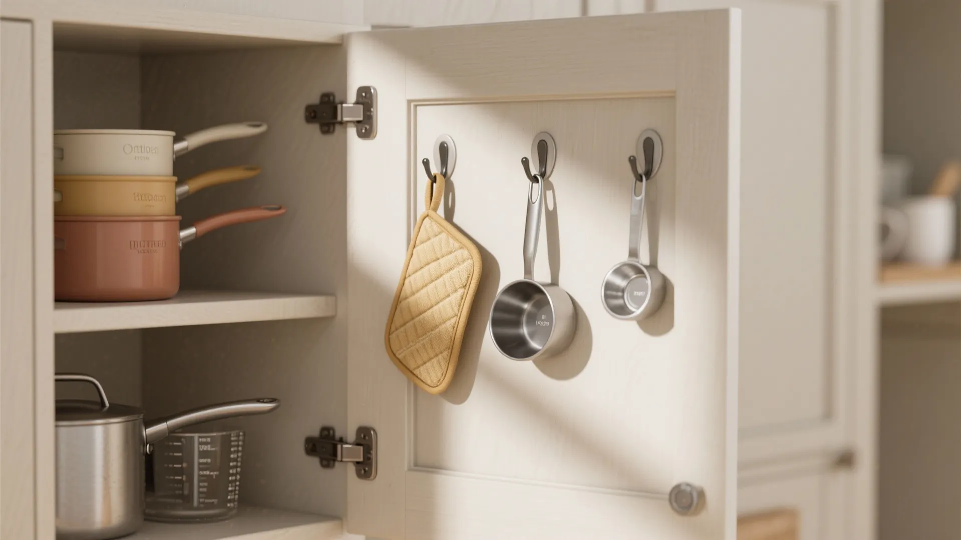 6. Hooks on Cabinet Doors