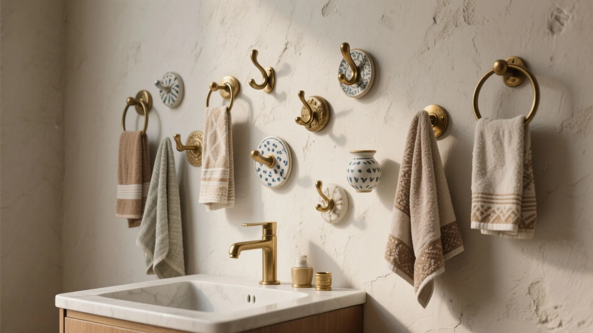 Towel Hooks as Wall Art