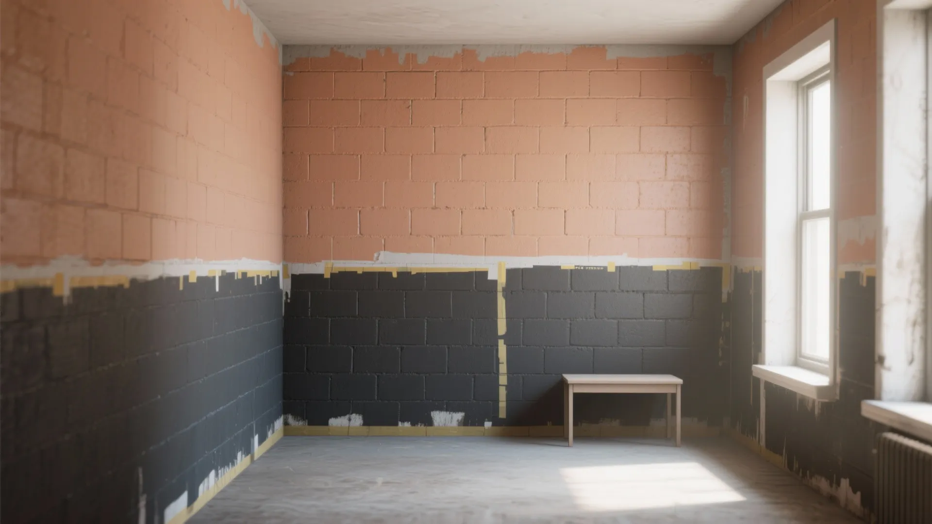 2. Horizontal Color Bands to Widen a Room