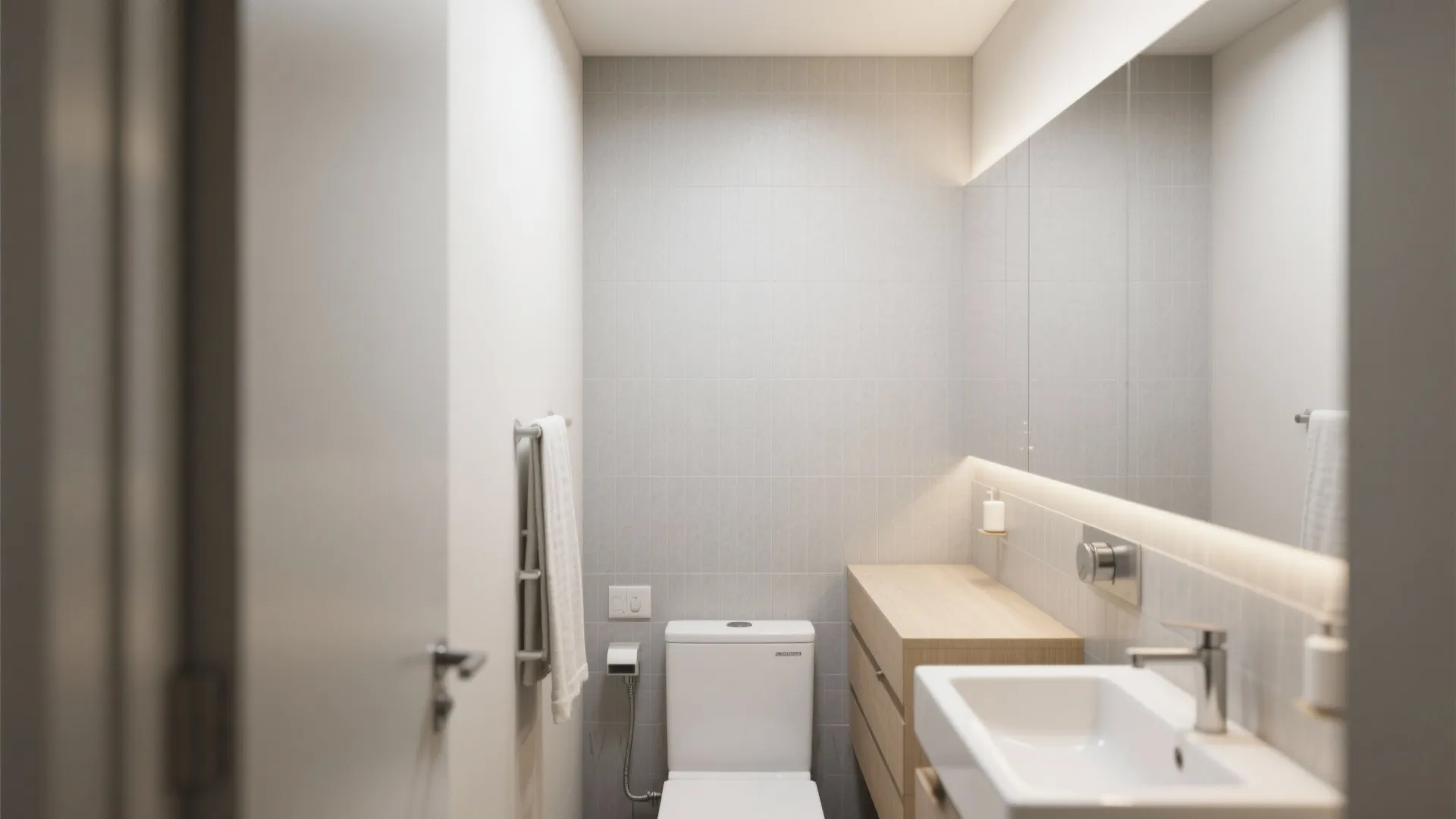 2. Horizontal layout for spacious feel