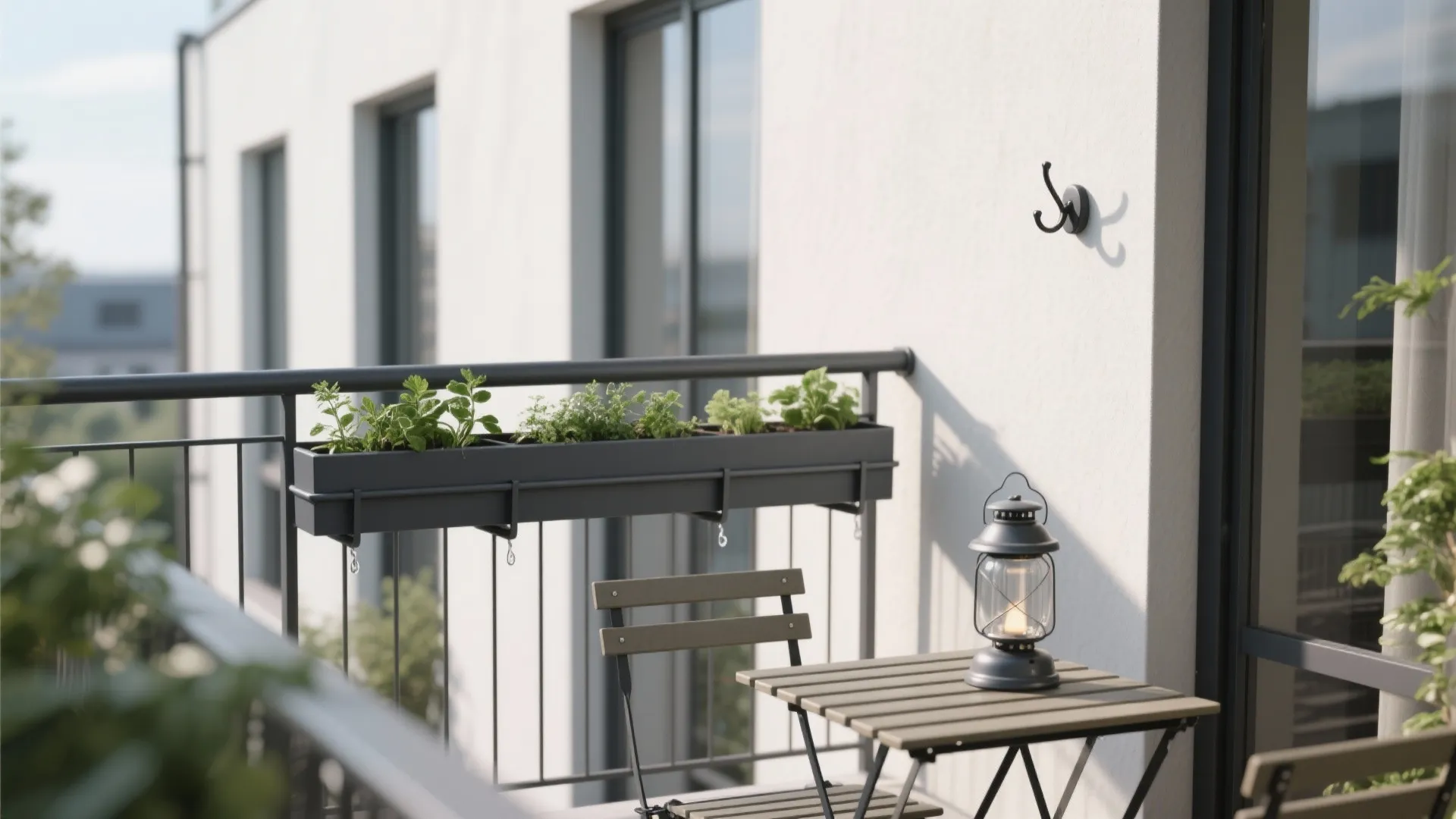 Hybrid Horizontal Rails with Planter Ledges